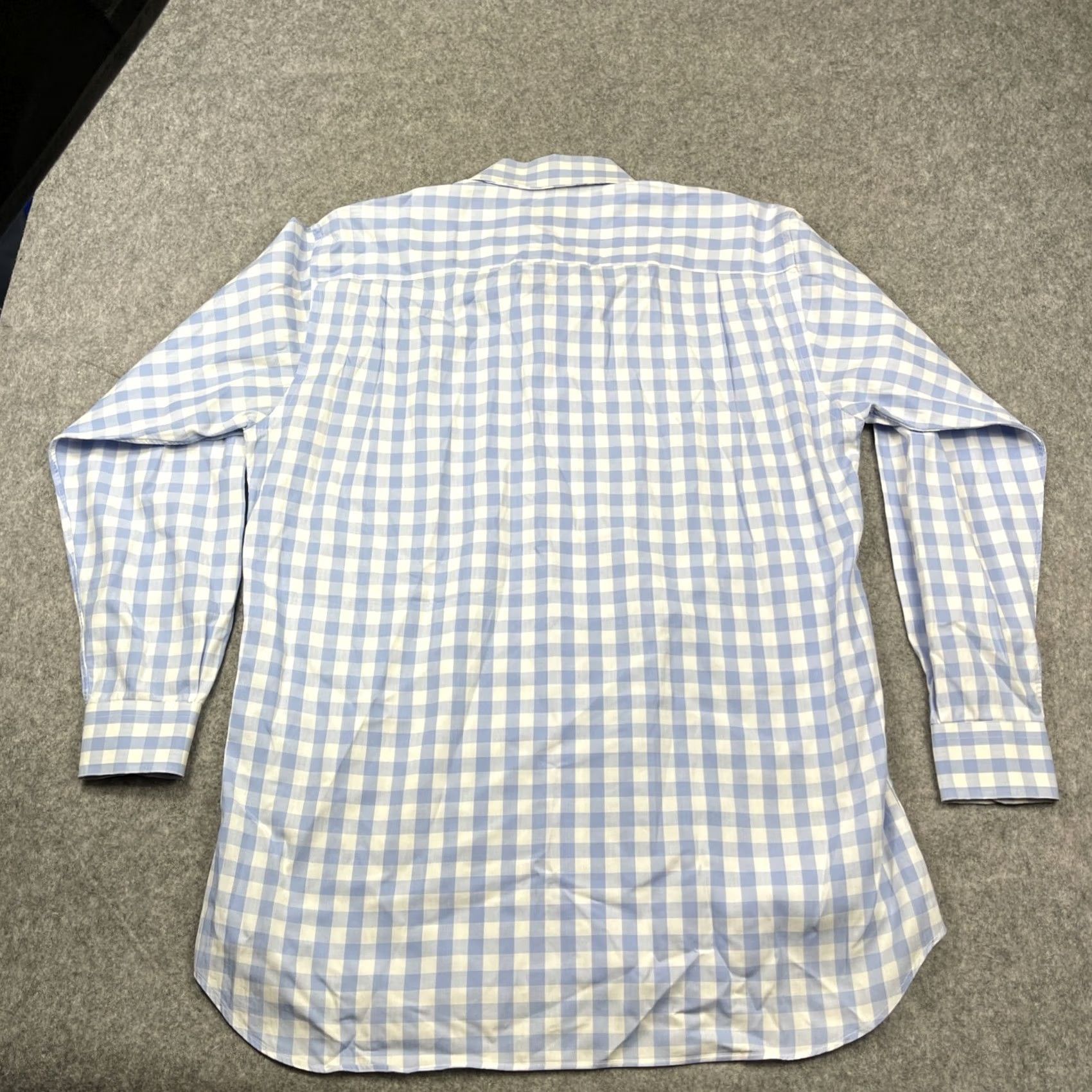 Vintage Gitman Bros Shirt Mens L Blue Button Up USA Made Gingham Check Regular Fit Long Sleeve Size US L / EU 52-54 / 3 - 3 Thumbnail