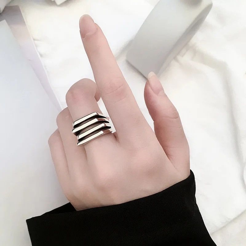 Jewelry × Vintage Streetwear Vintage Geometric Ring Size ONE SIZE - 2 Thumbnail