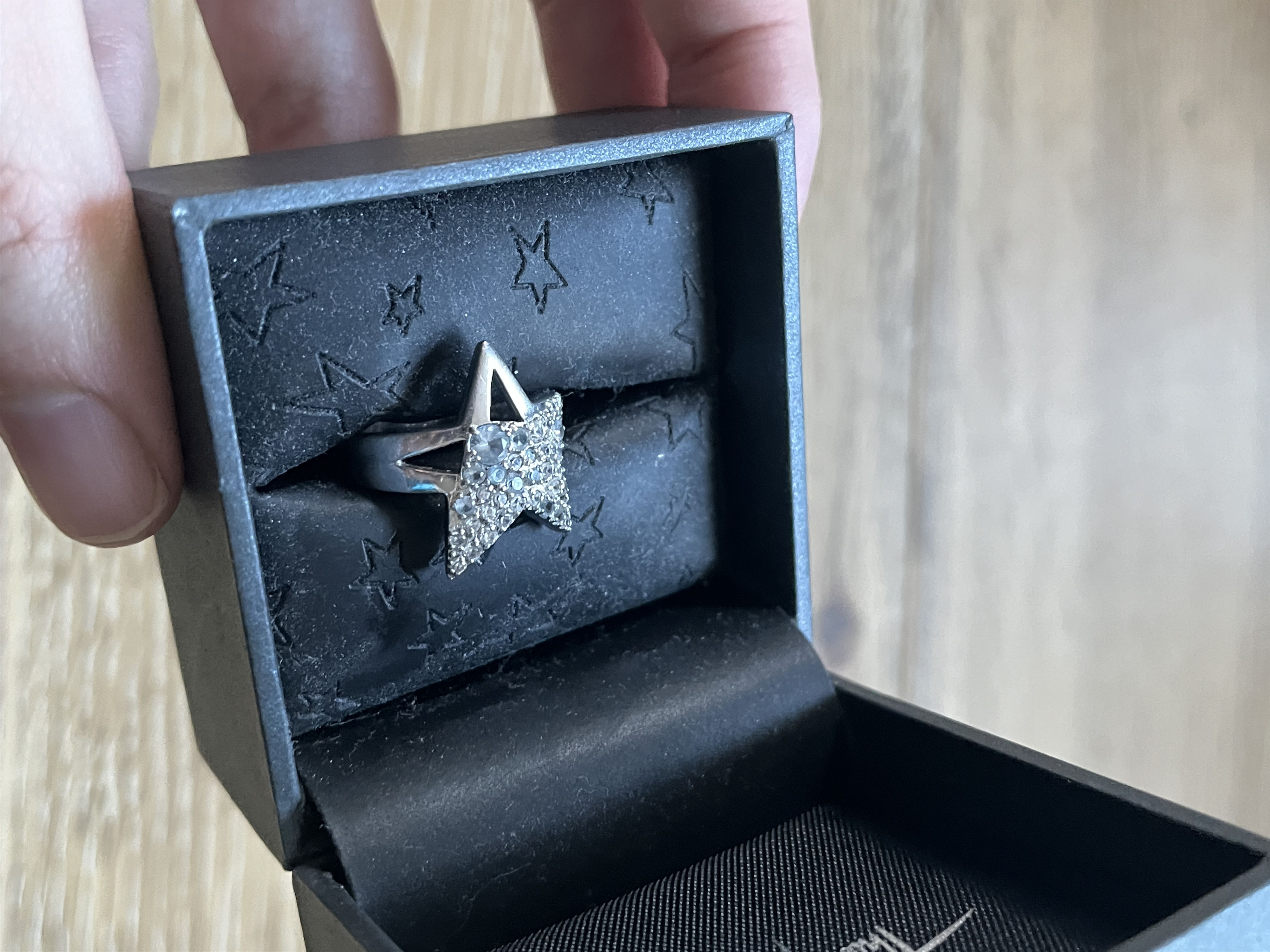 Mugler Star Ring Blue Gem .925 Silver Size ONE SIZE - 1 Thumbnail