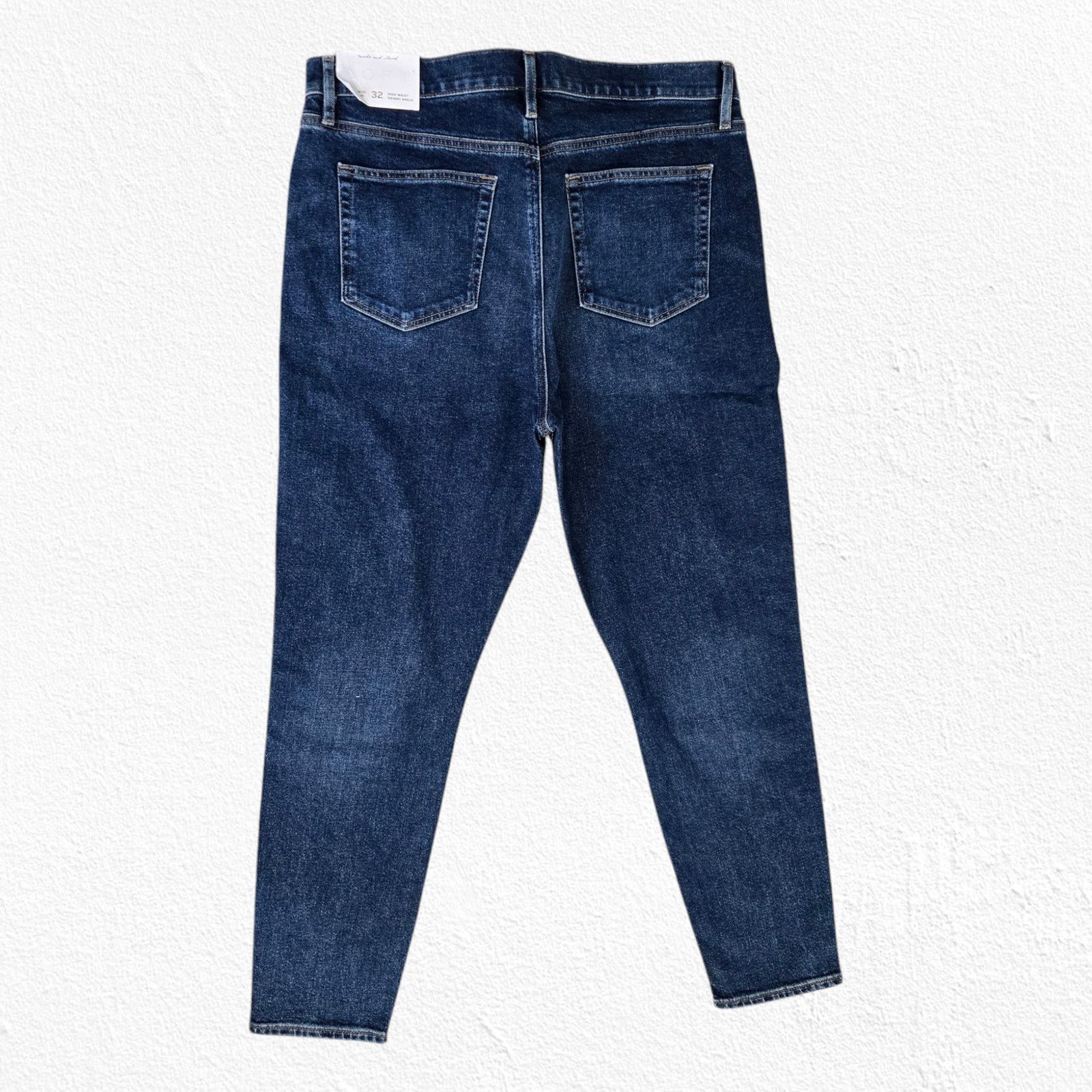 Loft LOFT Dark Wash High Waisted Ankle Skinny Jeans Size 32 Size 32" / US 10 / IT 46 - 8 Thumbnail