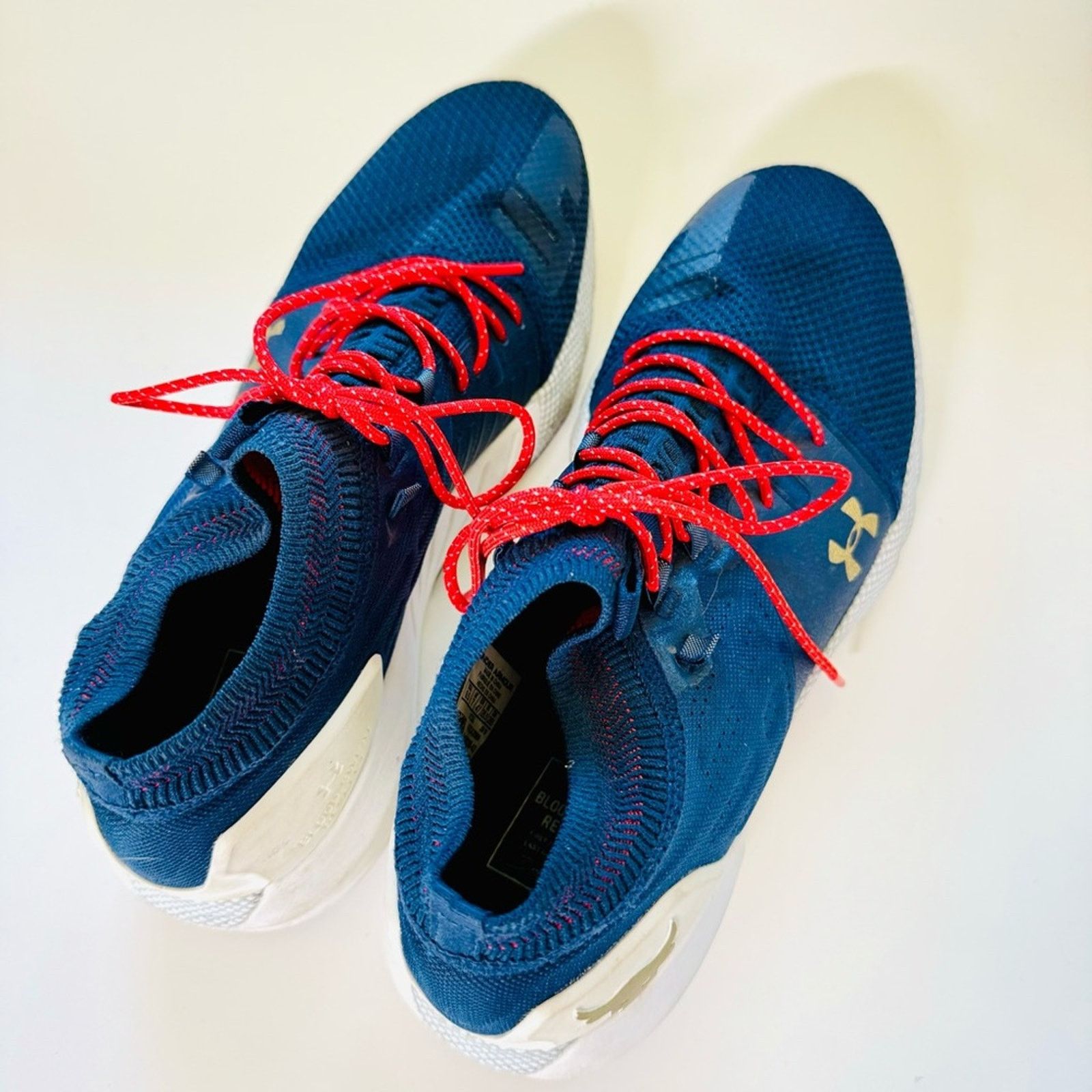 Under Armour UNDER ARMOUR Navy Blue Red White Collab Sneakers Shoes Size US 7.5 / EU 40-41 - 12 Thumbnail