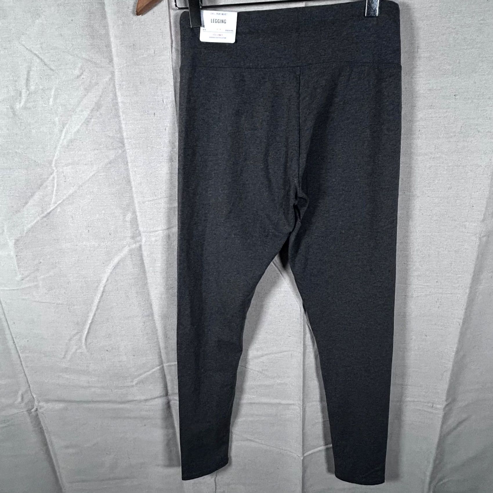 Vintage NWT Aerie Chill Play Move Leggings Womens Medium Dark Heather Gray Cotton Blend Size 32" / US 10 / IT 46 - 4 Thumbnail