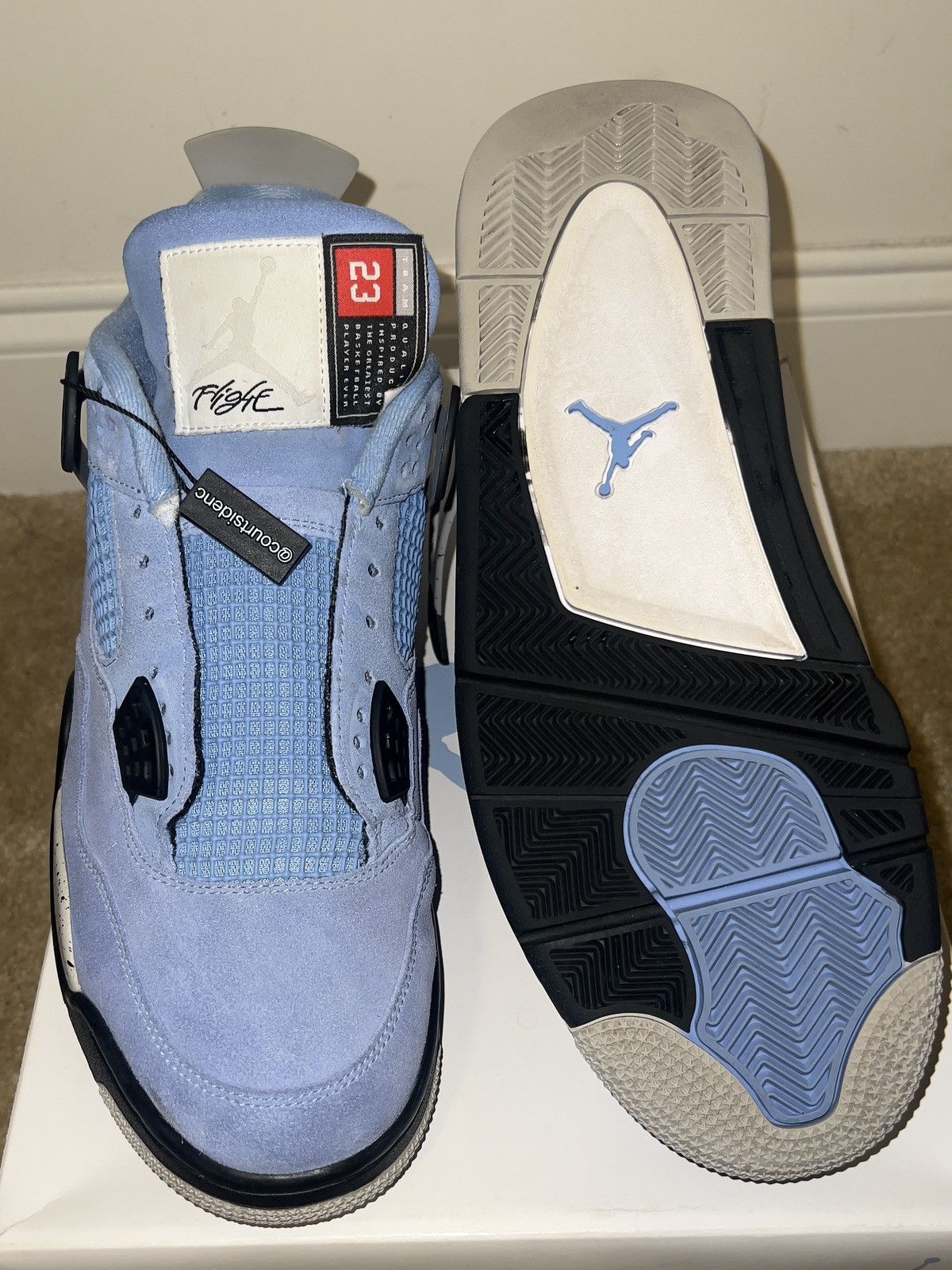 Jordan Brand AIR JORDAN 4 RETRO “UNIVERSITY BLUE” Size US 13 / EU 46 - 3 Thumbnail