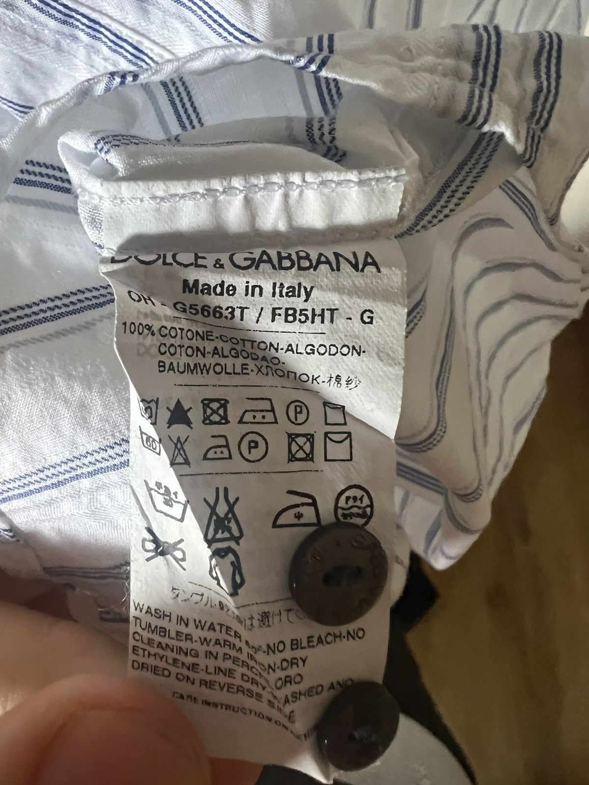 Dolce & Gabbana Dolce & Gabbana Striped Button Down Size US L / EU 52-54 / 3 - 4 Thumbnail