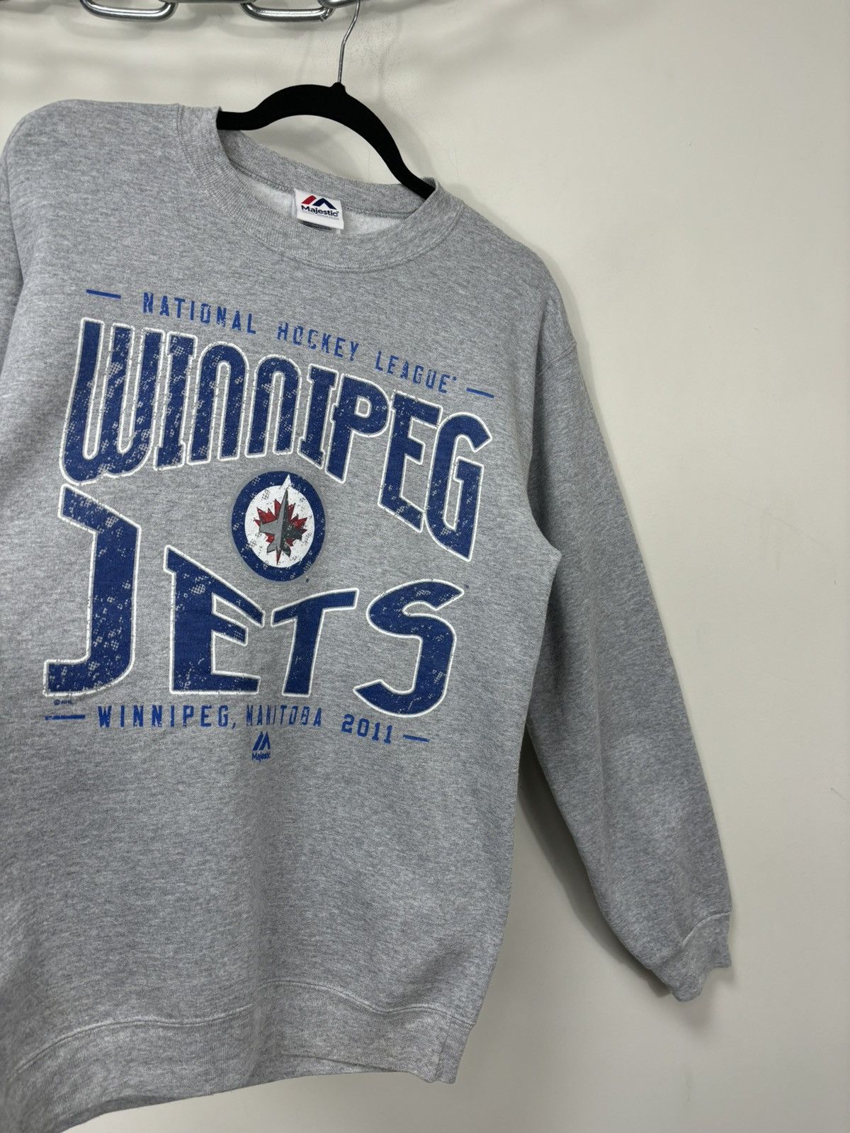 Majestic Vintage Majestic Winnipeg Jets NHL Big Logo Grey Sweatshirt Size US S / EU 44-46 / 1 - 3 Thumbnail