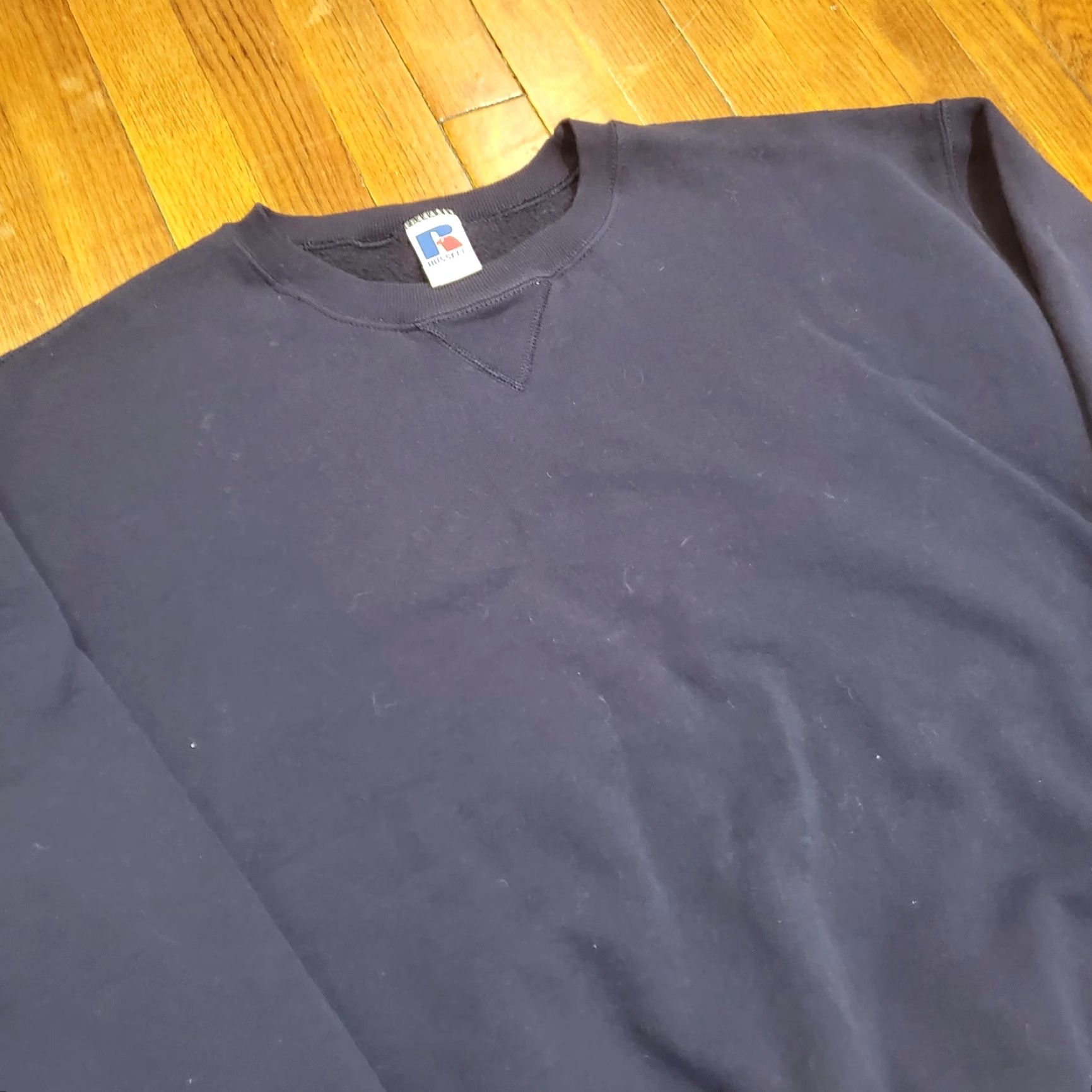 Russell Athletic VINTAGE Russell Athletic Sweatshirt Mens XL Navy Blue Blank Crewneck Fleece Pullover Size US XL / EU 56 / 4 - 4 Thumbnail