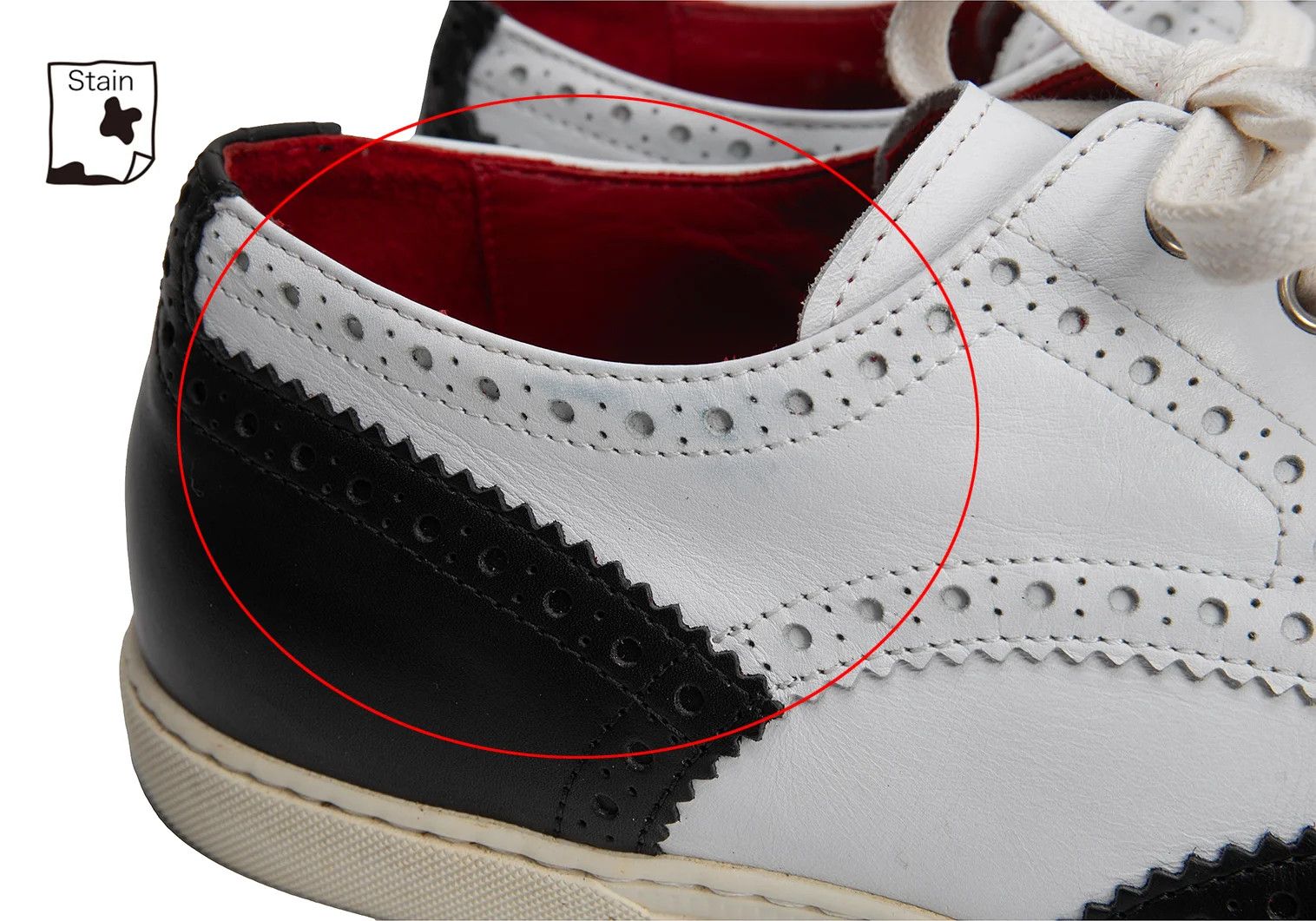 Junya Watanabe Wingtip Leather Shoes in Black and White, Size 26 Size US 8 / EU 41 - 9 Thumbnail