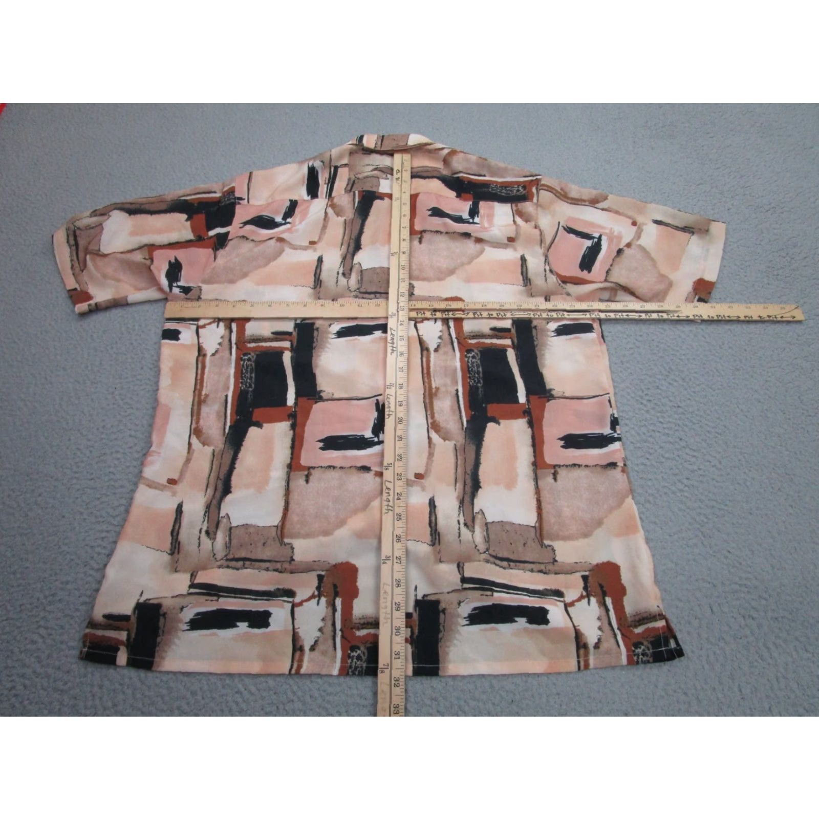 Vintage Bassiri Shirt Mens 2XL Short Sleeve Beige Abstract 90s Party Artsy Y2K Style Button-Up Collared Graphic Print Casual Vintage Mens? Size US XXL / EU 58 / 5 - 7 Thumbnail