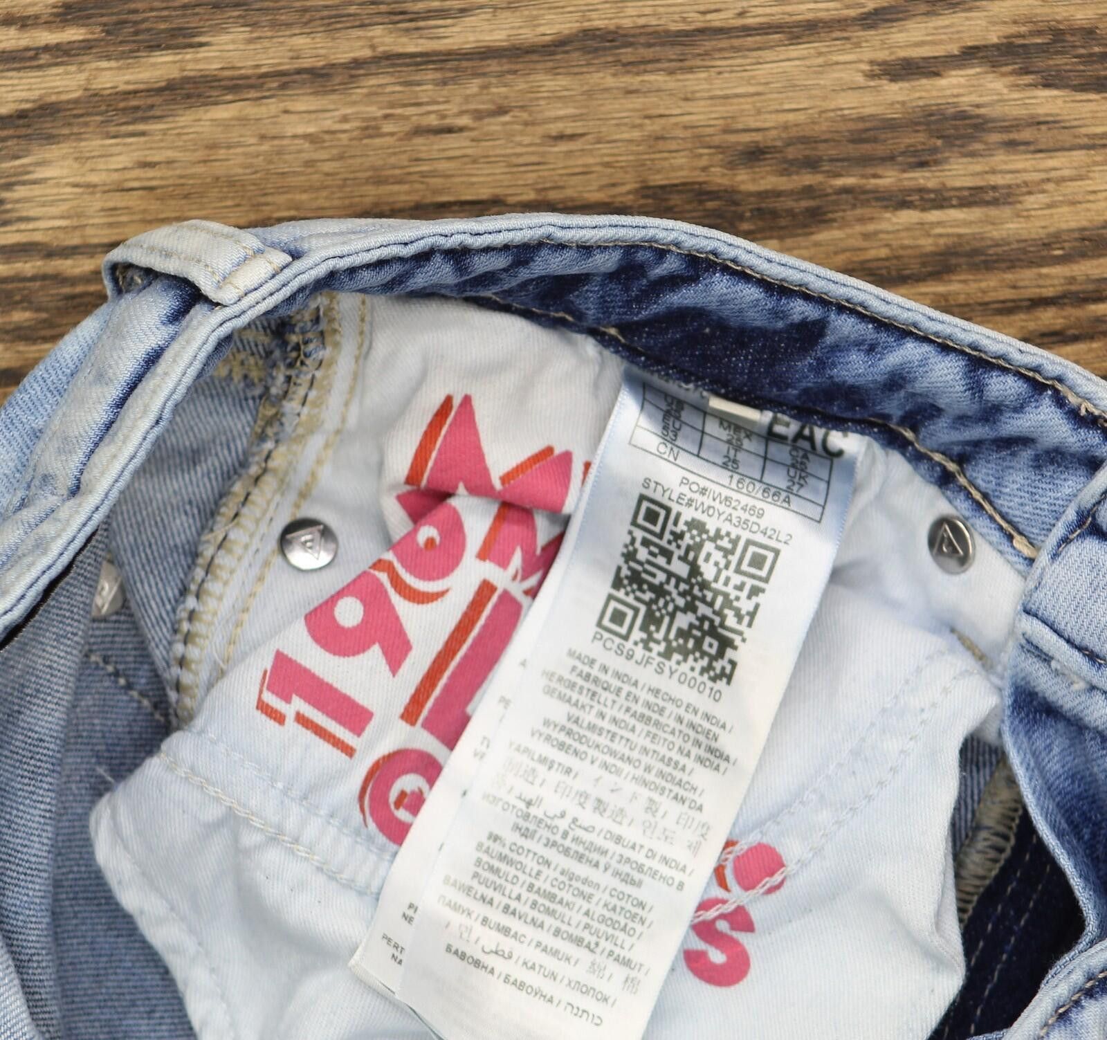 Guess Guess 81 It Distressed Skinny High Rise Jeans Light Blue 25 Size 25" / US 0 / IT 36 - 8 Thumbnail
