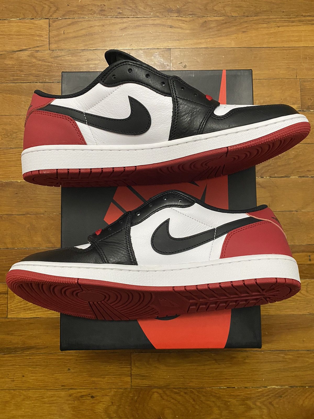Jordan Brand × Nike Size 13 - Jordan 1 Low Retro Black Toe Chicago Red Men's Size US 13 / EU 46 - 3 Thumbnail