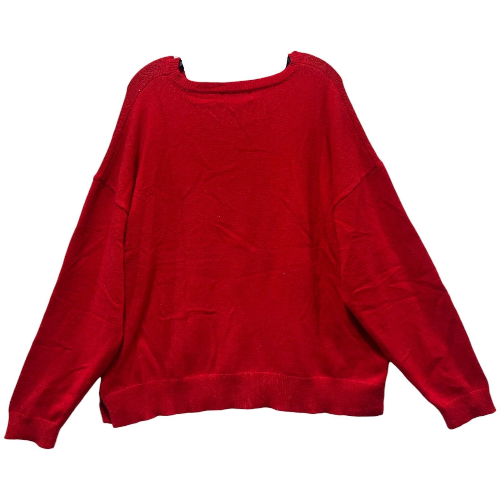 Other 33 Degrees - Women's Red Sweater - Amour Graphic - Red - XXL Size XXL / US 16-18 / IT 52-54 - 4 Thumbnail