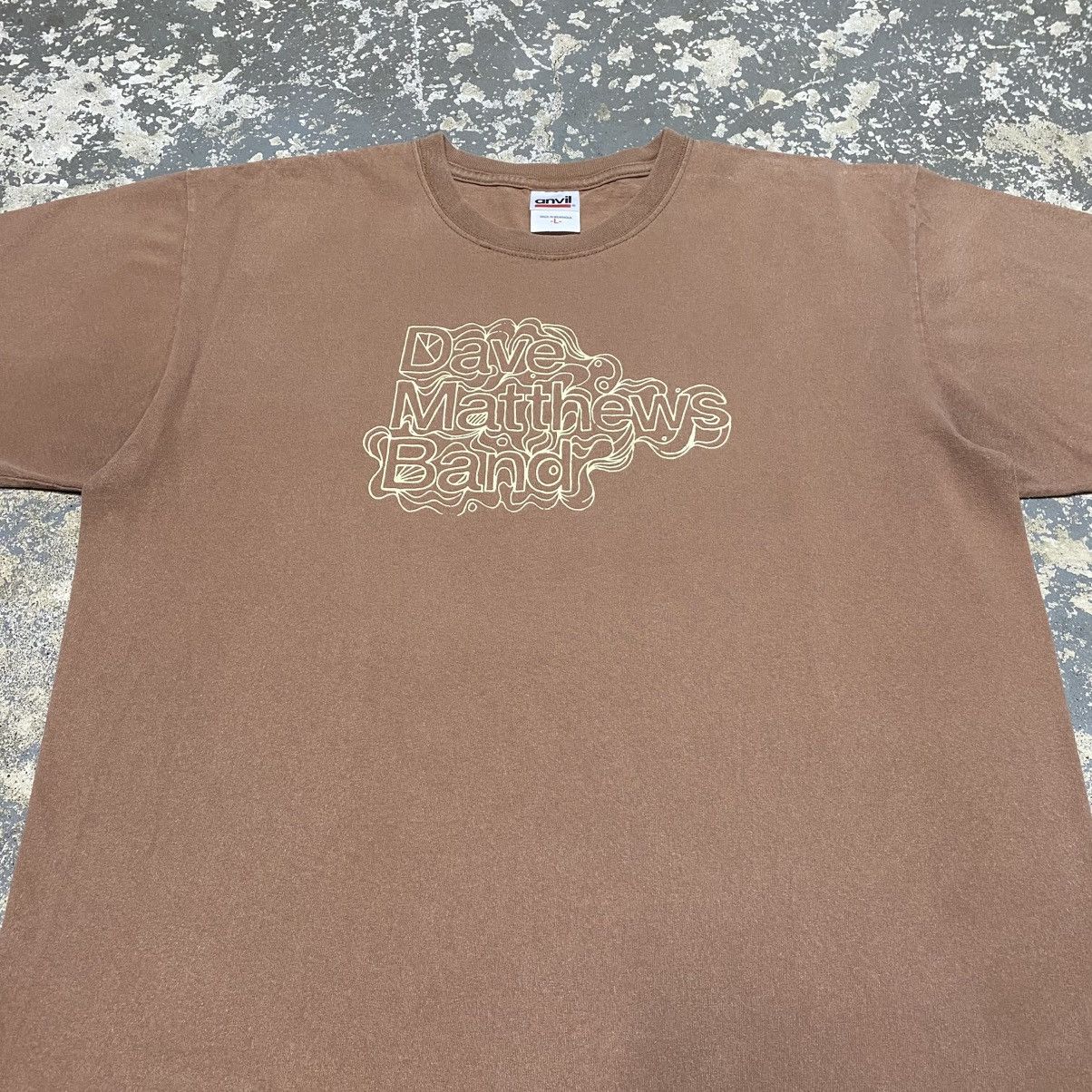 Band Tees Vintage Dave Matthews Band Brown Graphic Tshirt Y2K Size US L / EU 52-54 / 3 - 6 Thumbnail