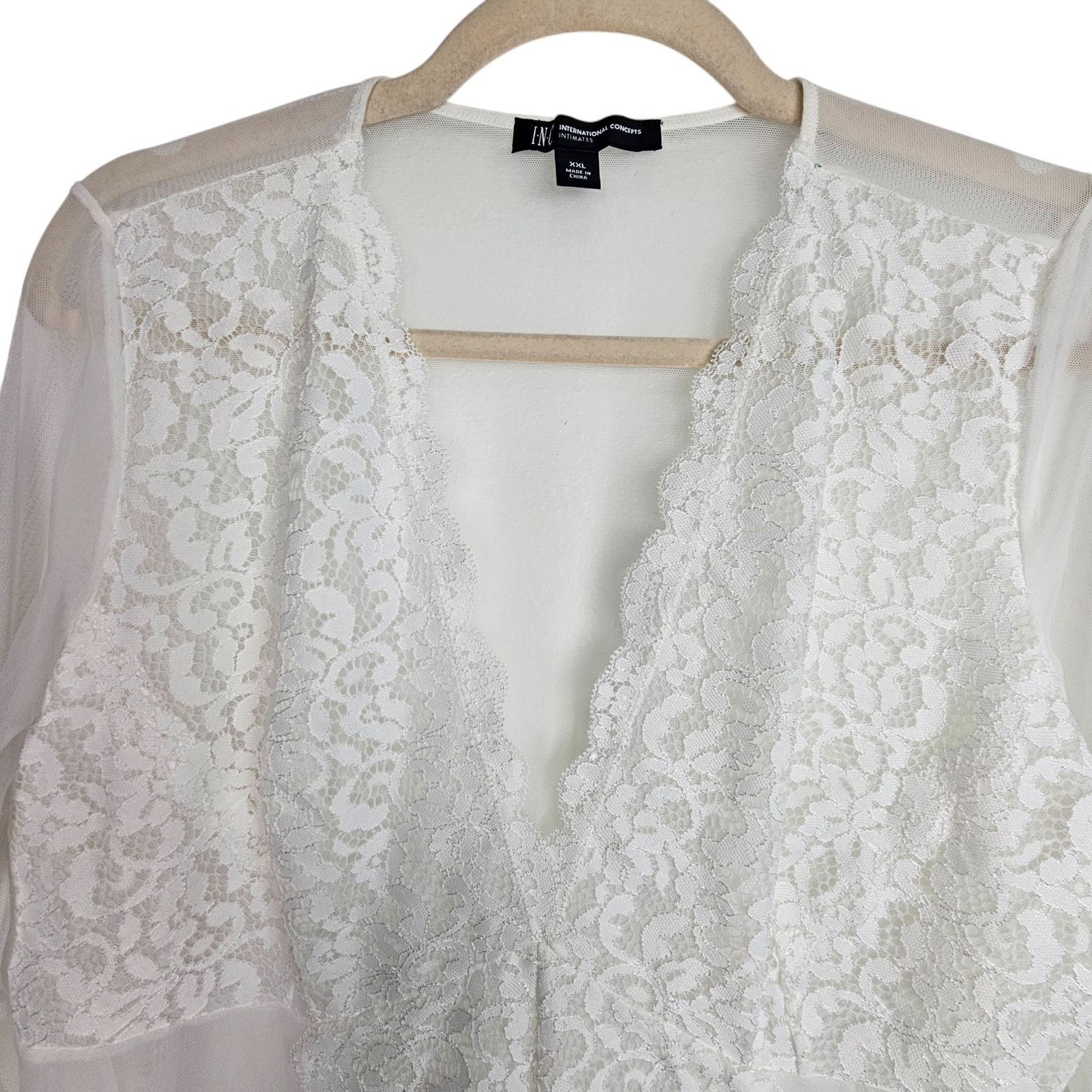 CNCPTS INC International Concepts Women Lace Bodysuit 2XL Fairycore Size 41" - 3 Thumbnail