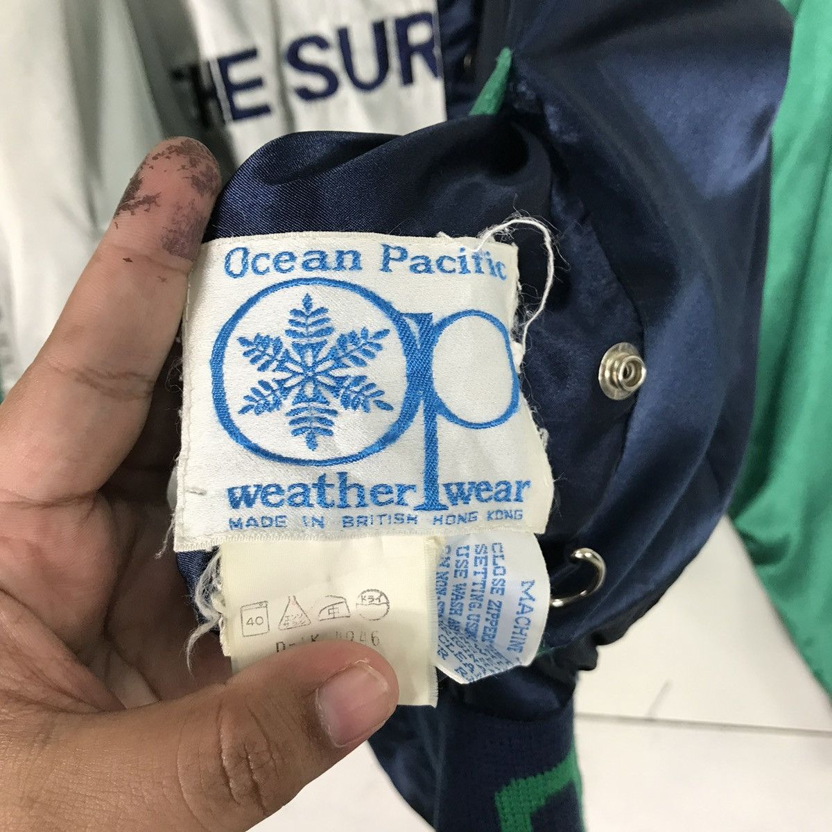 Ocean Pacific × Vintage 💥 VINTAGE 1980s OCEAN PACIFIC REVERSIBLE SATIN JACKET Size US M / EU 48-50 / 2 - 19 Thumbnail