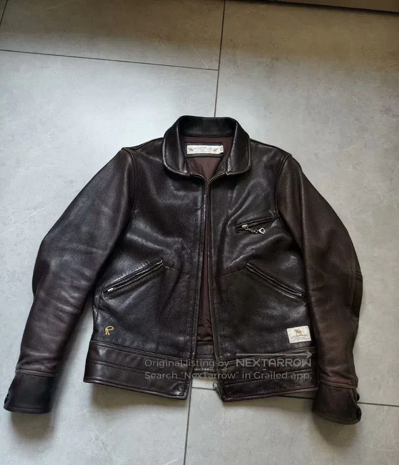 Neighborhood Brown Biker Leather Jacket