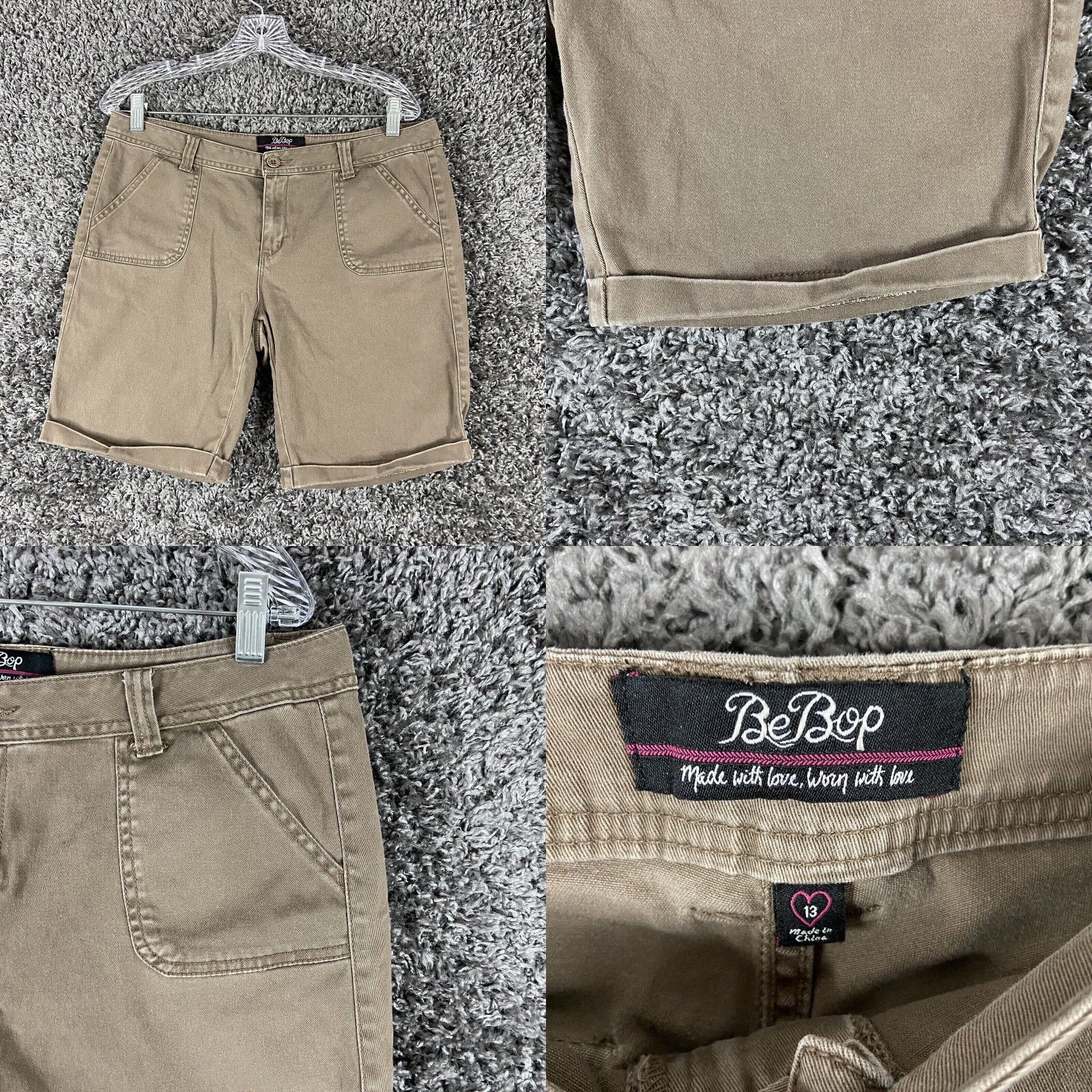 Vintage BeBop Brown Women's Bermuda Shorts Size 13 Size 34" / US 12 / IT 48 - 2 Thumbnail