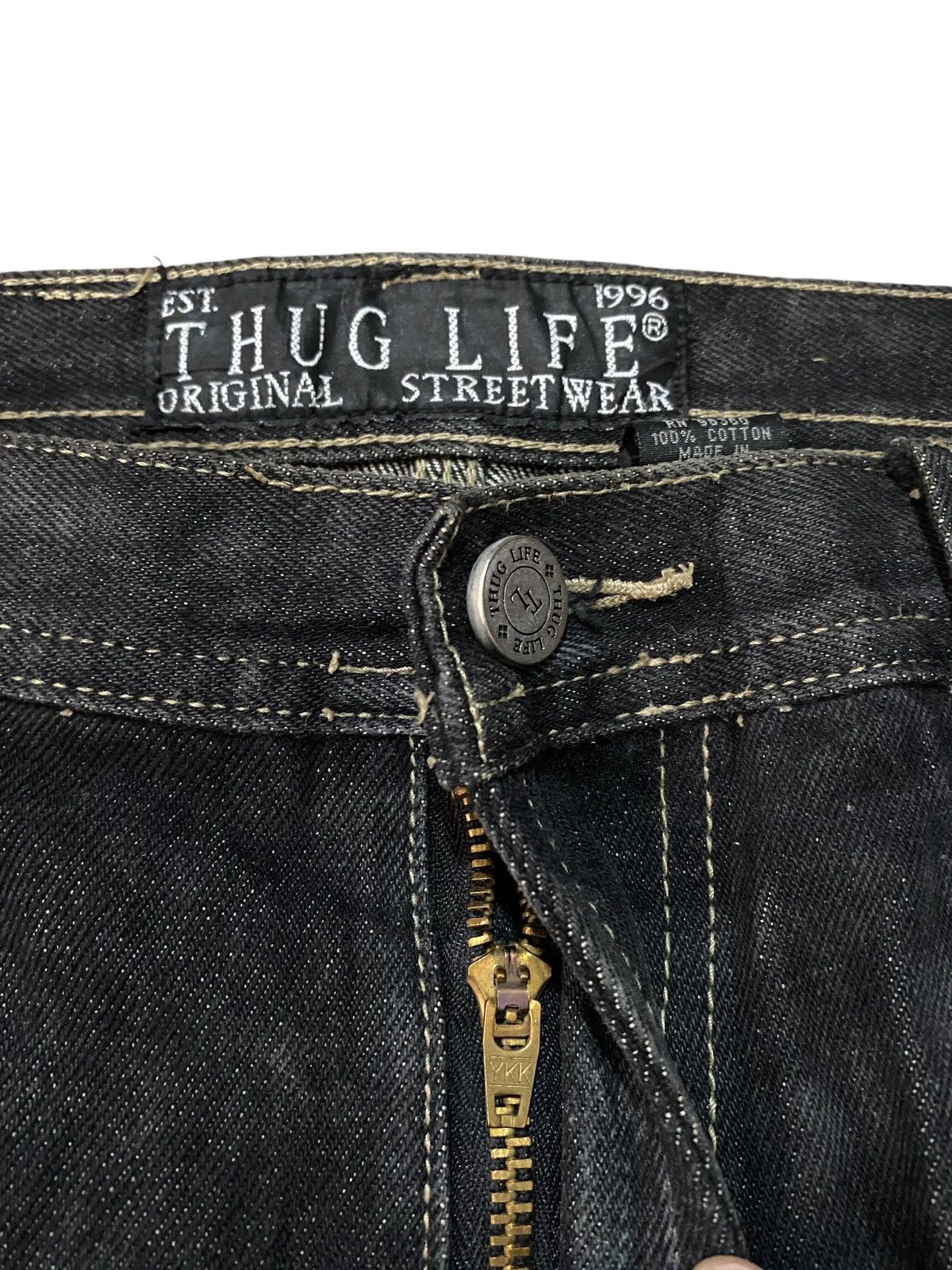 JNCO Vintage Thug Life Denim Jorts Pants Size US 36 / EU 52 - 8 Thumbnail