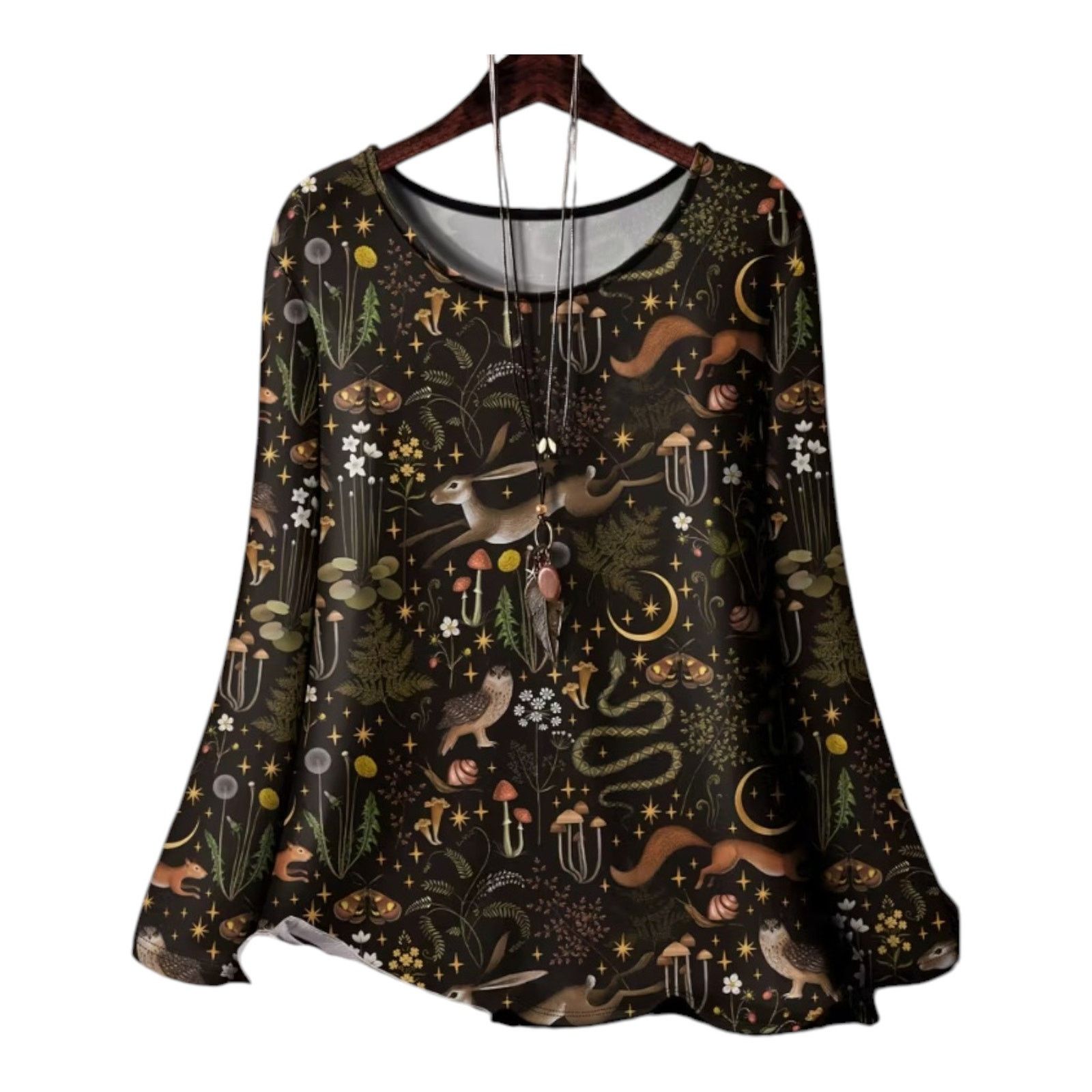 Other Women’s Plus Size 4XL Long Sleeve Tee – Playful Animal Print ...
