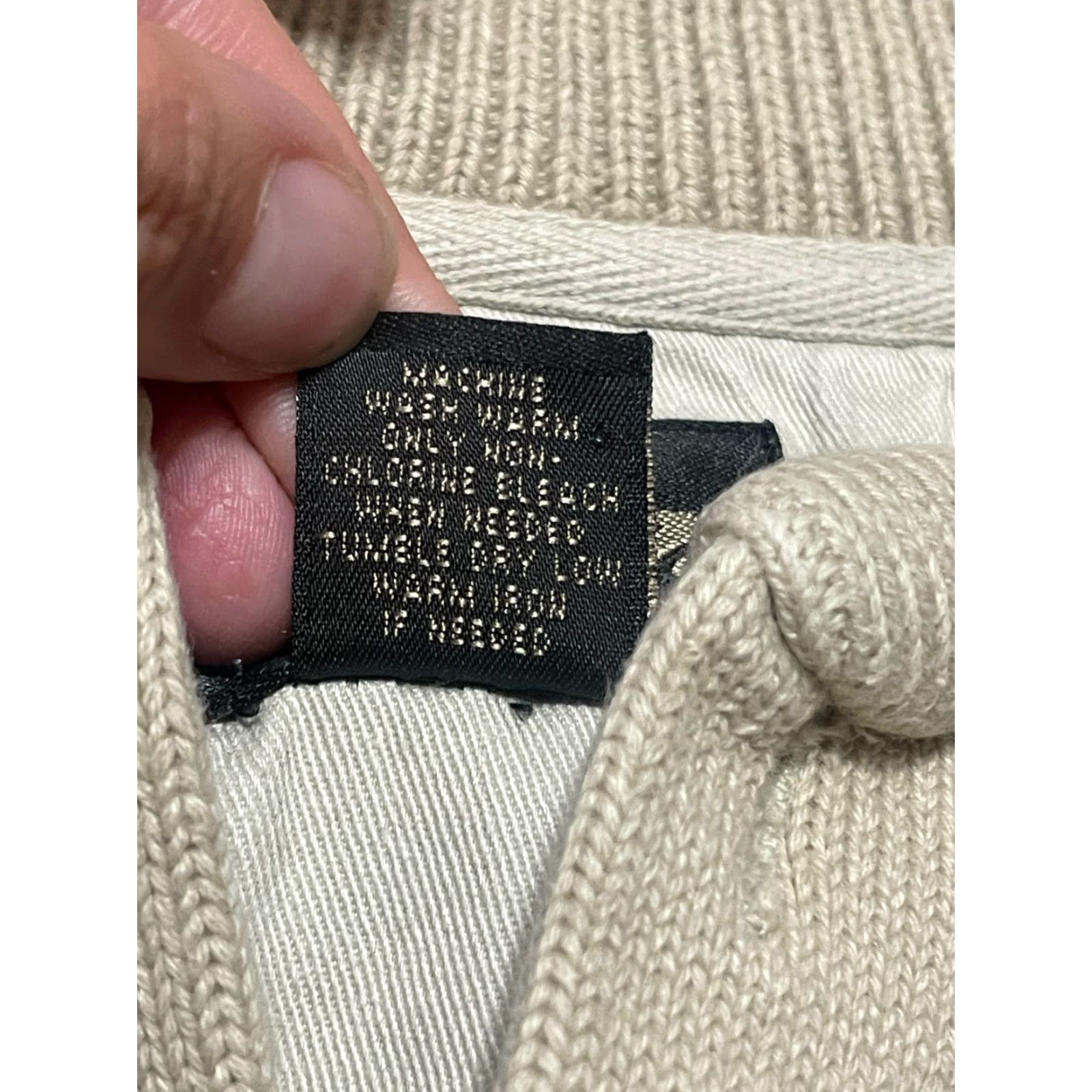 Vintage Guided Series Sweater Men’s Size Large Tall Brown Tan 1/4 Buttons Pullover Knit Cotton Regular Weight Casual Size US L / EU 52-54 / 3 - 6 Thumbnail