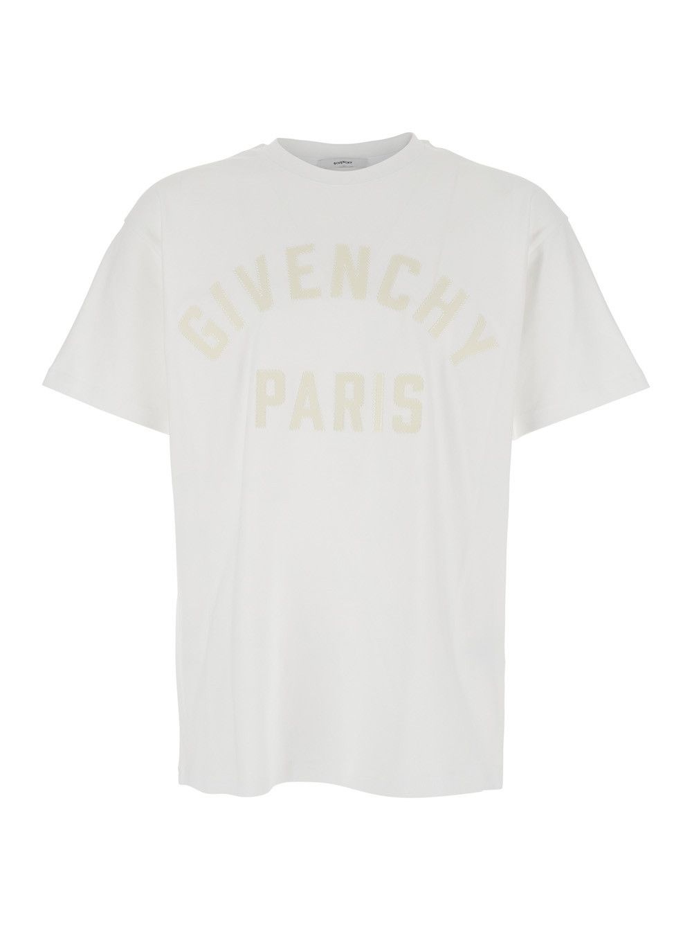 Givenchy White T-Shirt with Maxi Logo on the Front for Men Size US XL / EU 56 / 4 - 1 Thumbnail