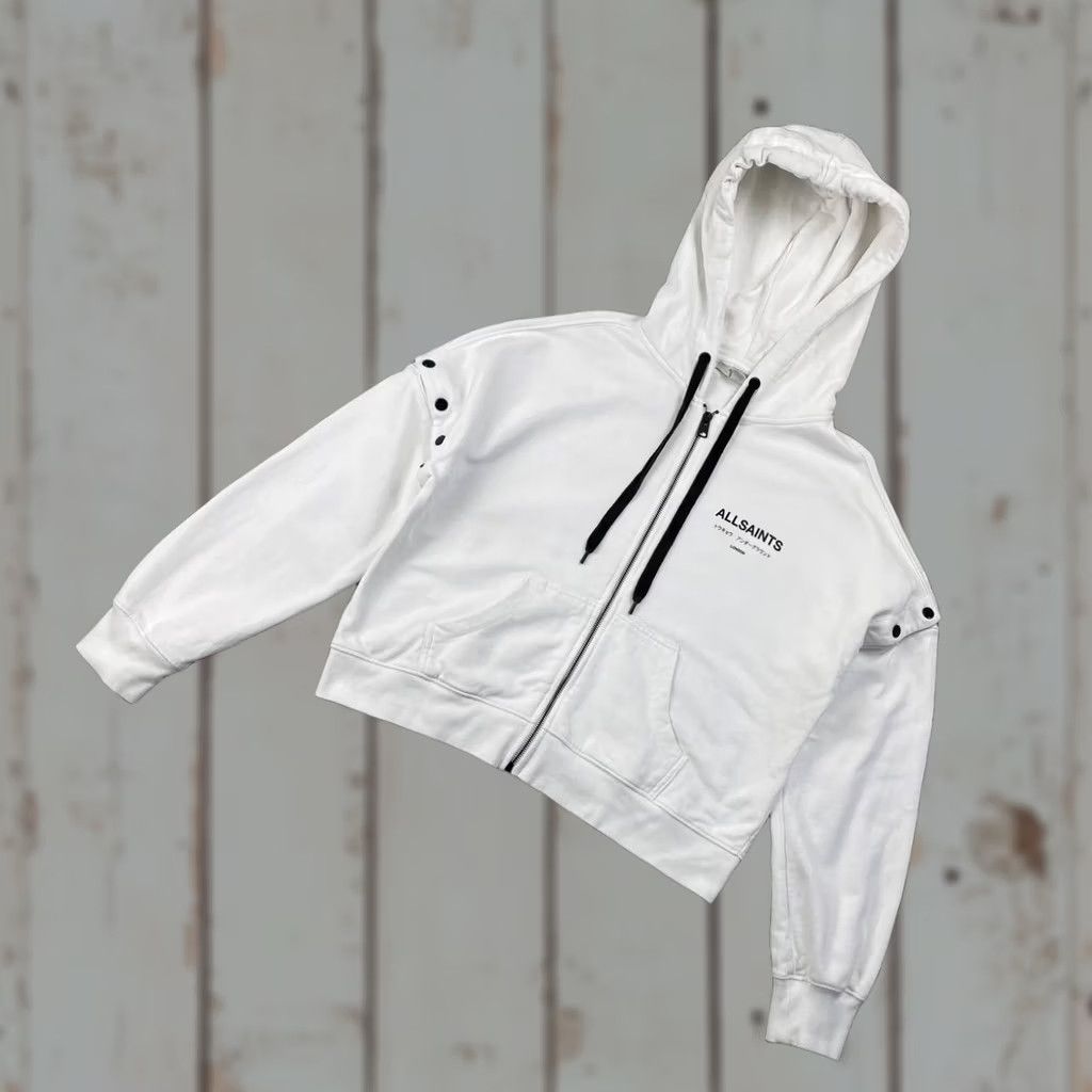 Allsaints VINTAGE AllSaints Amphia 2 In 1 Underground Hoodie Women Men Size S White Size S / US 4 / IT 40 - 1 Thumbnail
