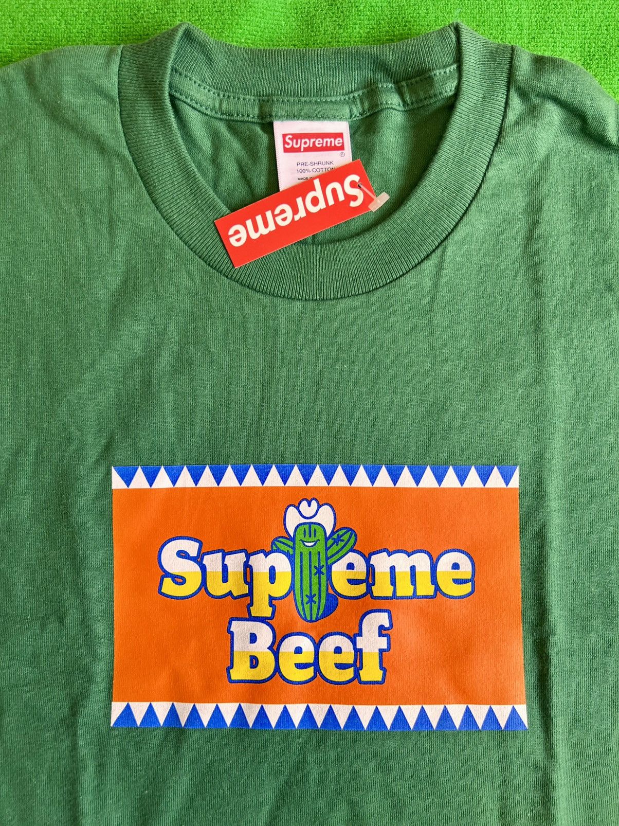 Mサイズ　Supreme Beef Tee \"Light Pine\" Supreme Beef Tee 