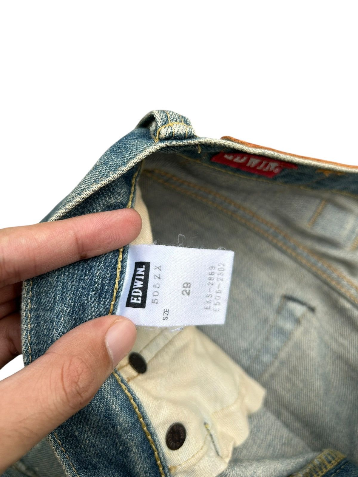 Kapital Vintage Edwin 505ZX Selvedge Buckle Back Distressed Denim Size US 32 / EU 48 - 10 Thumbnail