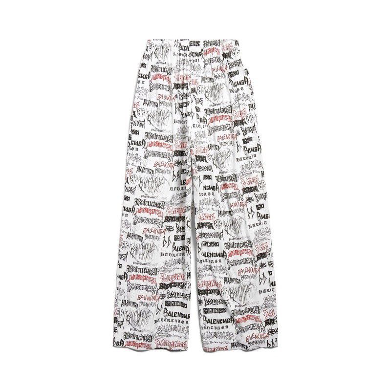 Balenciaga o1tr1nto0725 DIY Metal Allover Pyjama Pants in White Size US 36 / EU 52 - 1 Thumbnail