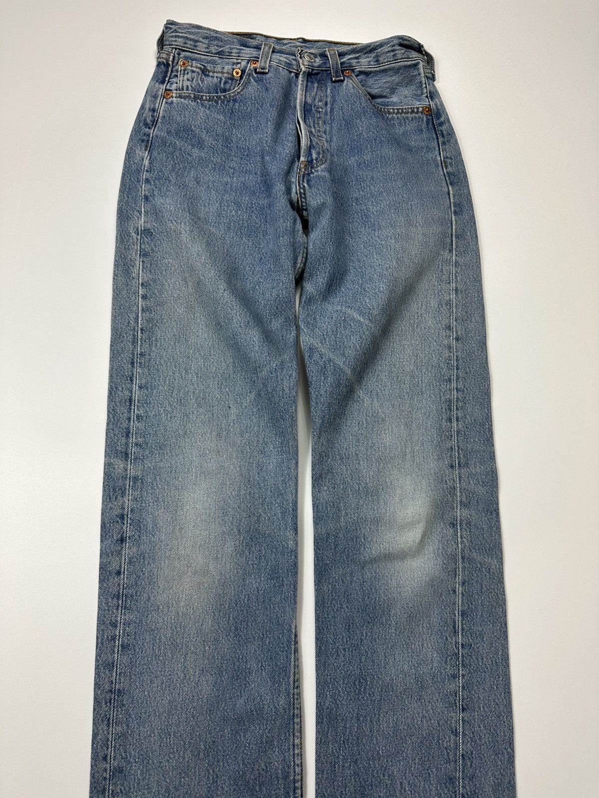 Levi's Vintage 501 Light Blue Jeans W27 L34 Made In Spain Size US 27 - 6 Thumbnail