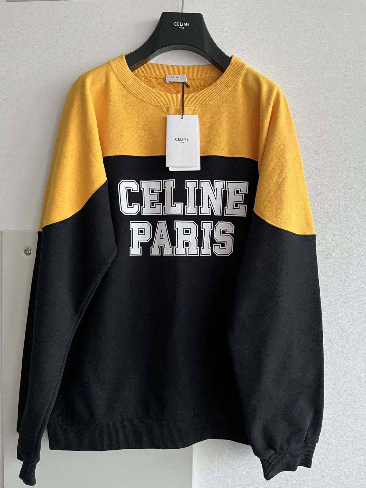 Celine × Hedi Slimane Super Runway Celine By Hedi Logo Sweatshirt Brand New Size US XL / EU 56 / 4 - 11 Thumbnail