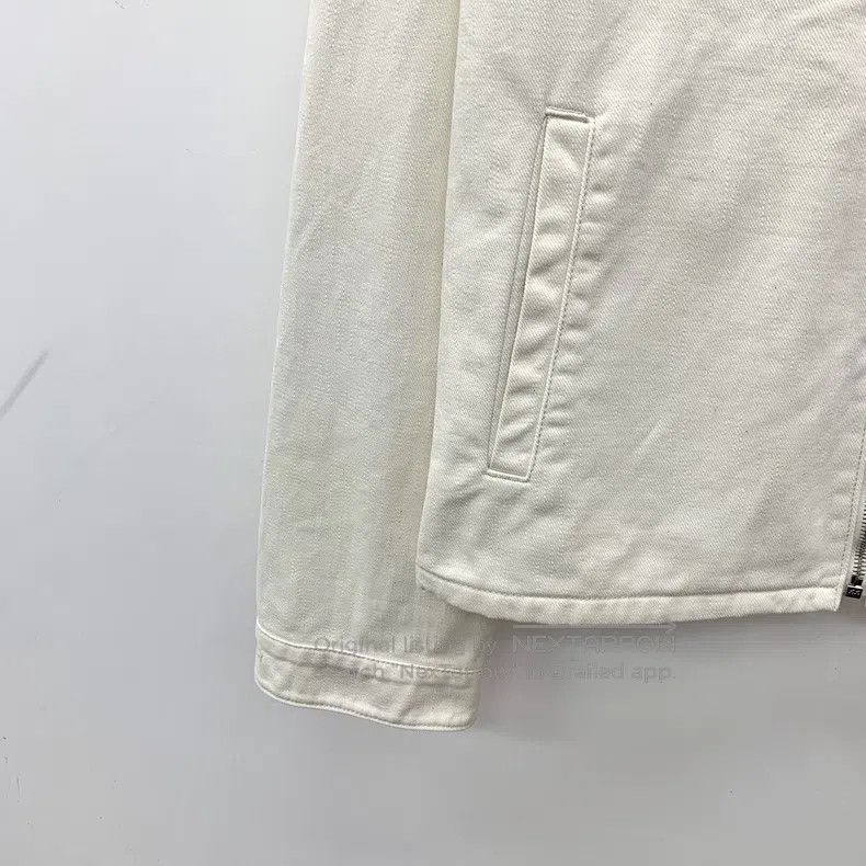 Prada Prada 23 beige triangle standard cotton lapel zipper long- Size US L / EU 52-54 / 3 - 4 Thumbnail