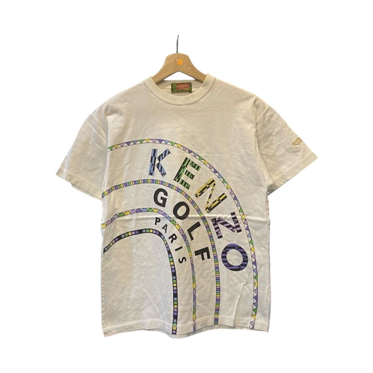Kenzo Vintage 90s Kenzo Golf Paris Rainbow Arc Logo T-Shirt Size US S / EU 44-46 / 1 - 1 Thumbnail