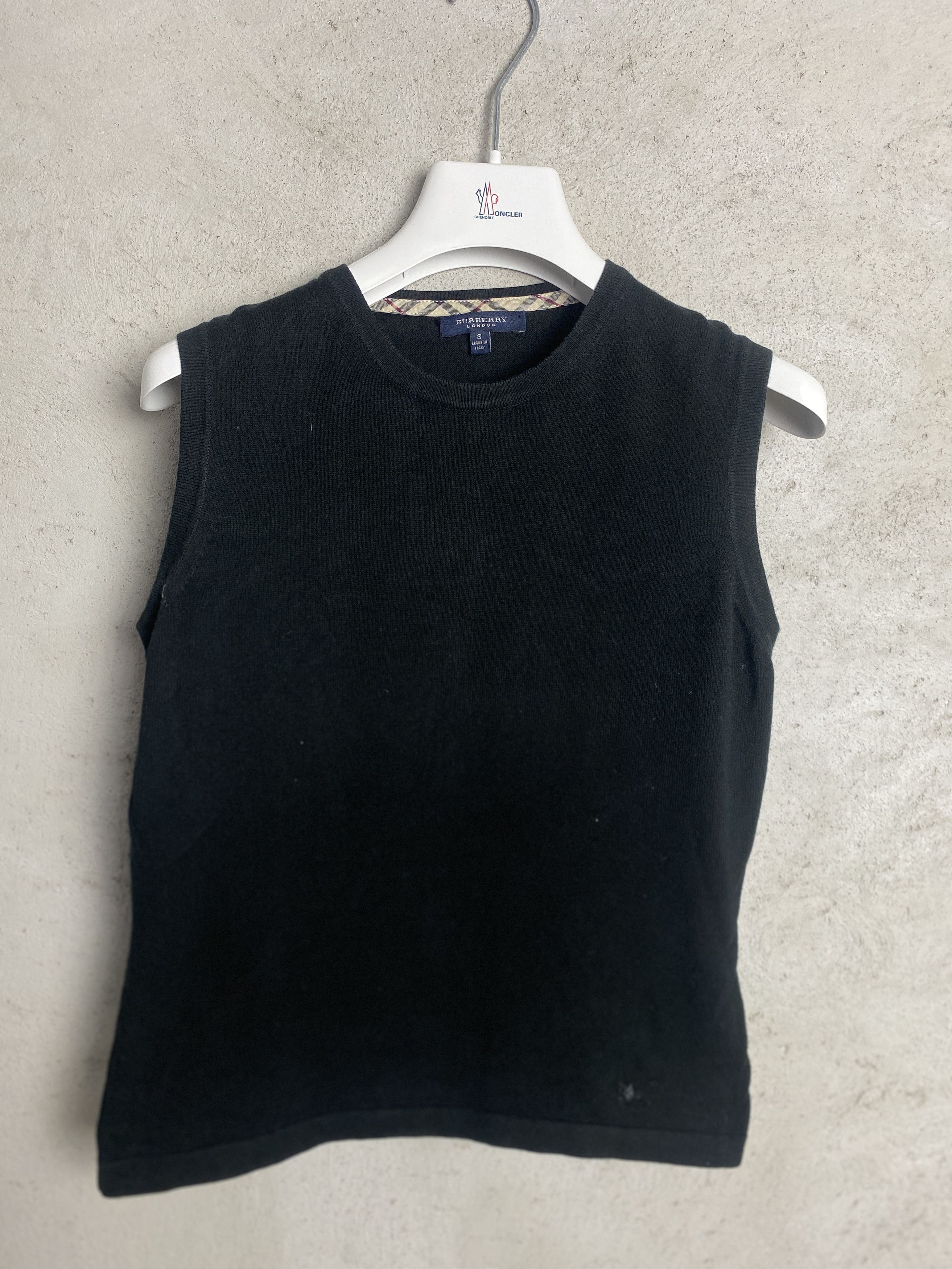 Burberry Burberry black vest cotton casual small logo Size S / US 4 / IT 40 - 1 Thumbnail
