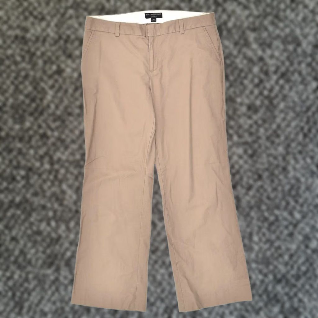 Banana Republic BANANA REPUBLIC Womens Martin Fit Chino Trousers Beige Large W34 L29 US 12 Size 36" / US 14 / IT 50 - 1 Thumbnail