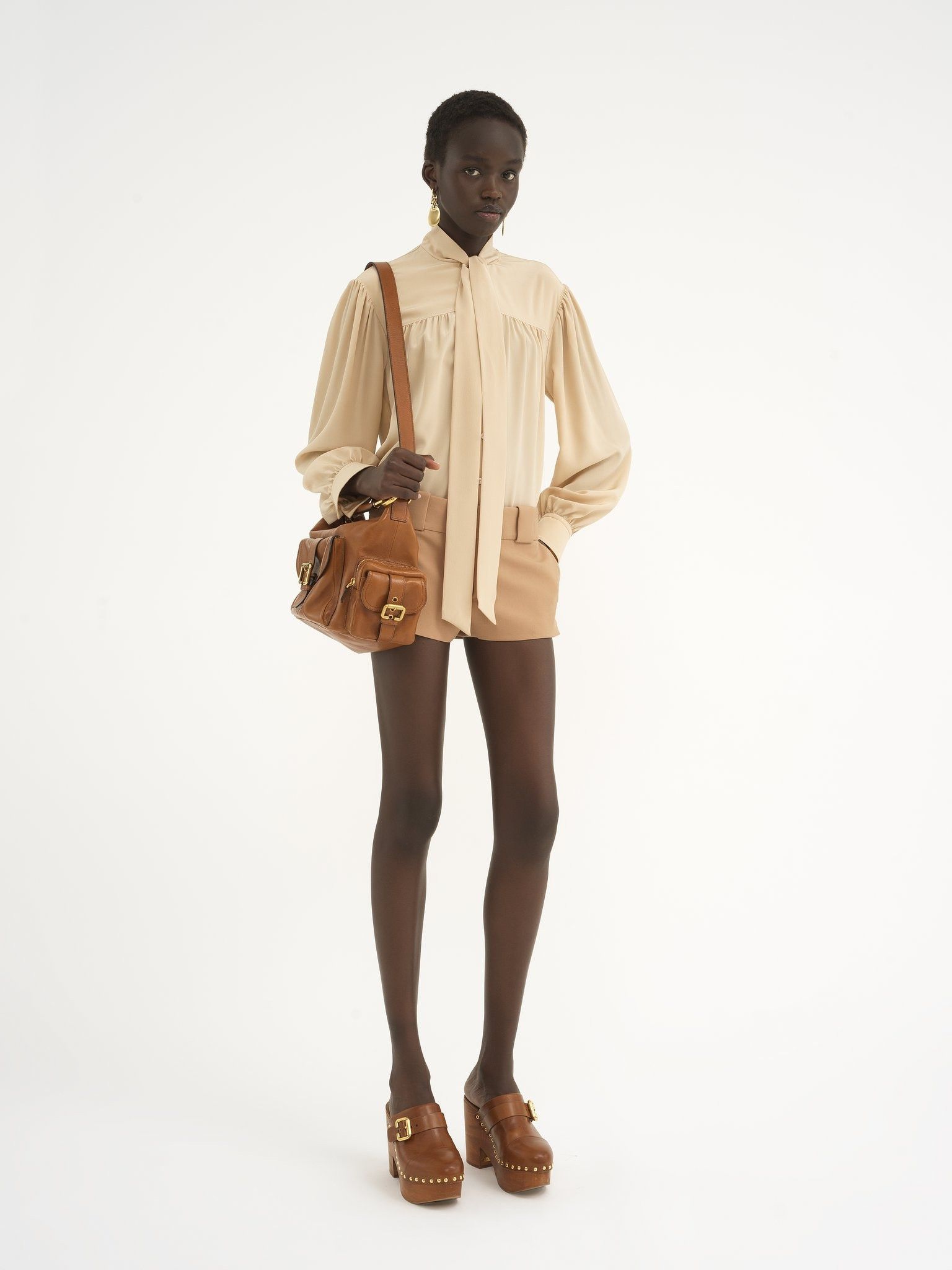 Chloe o1loc1c11025 Short in Mustard Brown Size 25" / US 0 / IT 36 - 2 Thumbnail