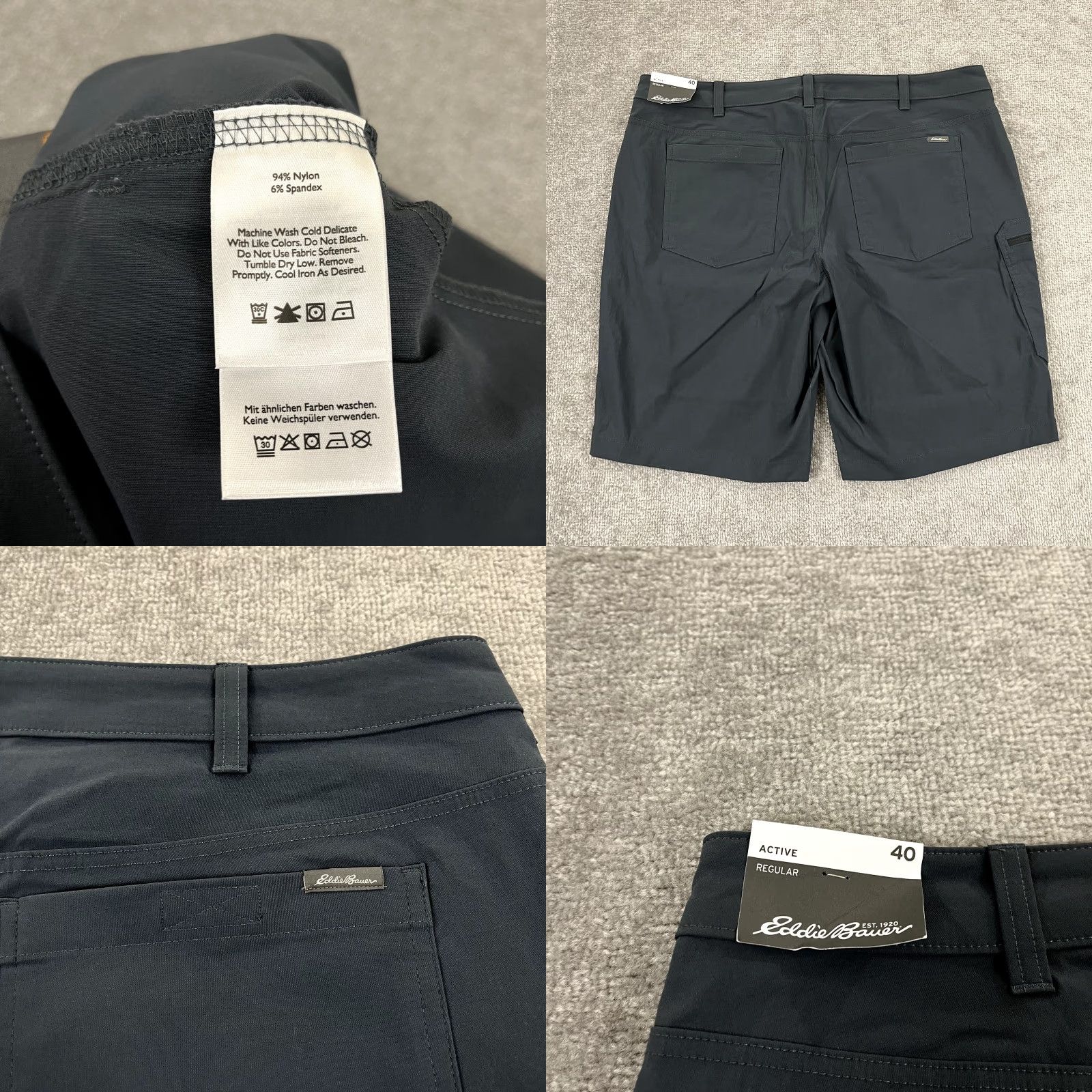 Eddie Bauer EDDIE BAUER Shorts Mens 40 x 11" Storm Gray MR Rainer Hiking Outdoor Nylon NEW PPE Size US 40 / EU 56 - 8 Thumbnail