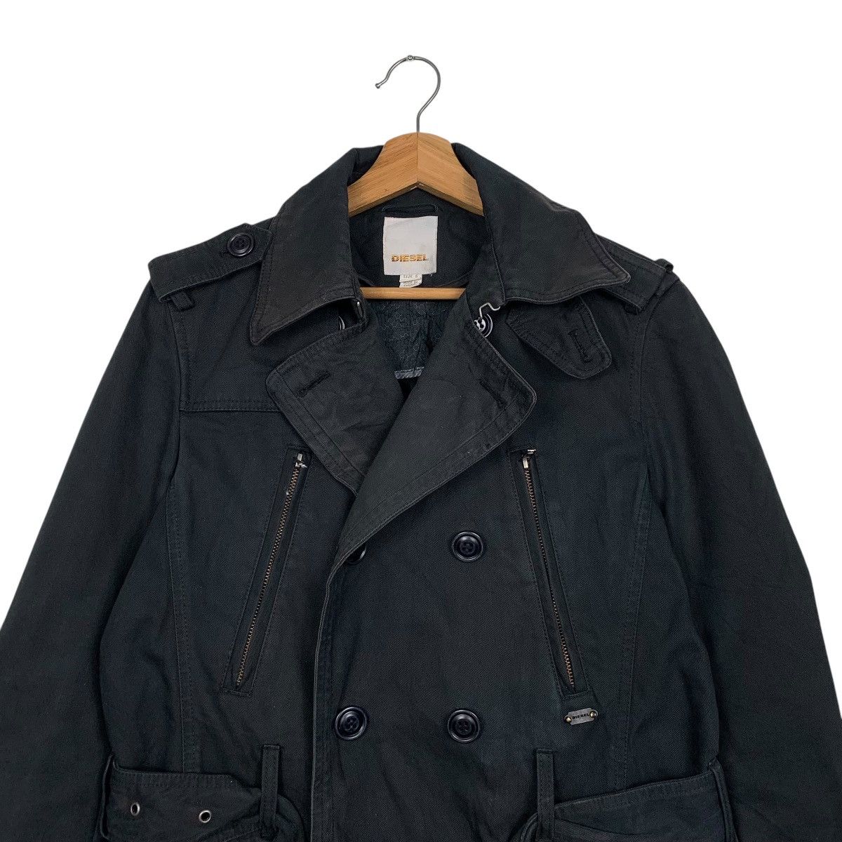 Diesel Diesel Double Breasted Black Coat Size US S / EU 44-46 / 1 - 2 Thumbnail