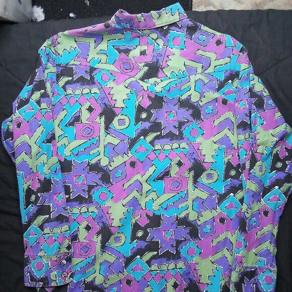 Vintage Vintage Saddlebrook Westernwear Abstract Geometric Shirt Size US L / EU 52-54 / 3 - 5 Thumbnail
