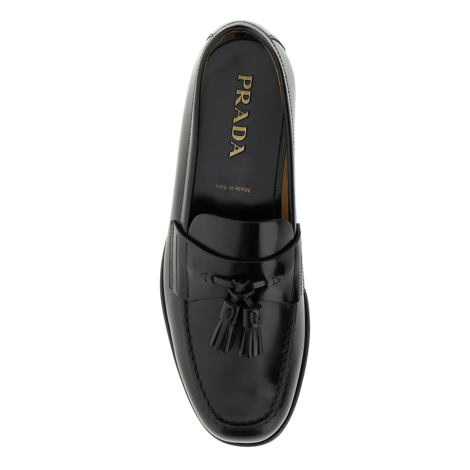 Prada PRADA Black Leather Loafers New And Authentic (Men's size:7. Size US 7.5 / EU 40-41 - 4 Thumbnail