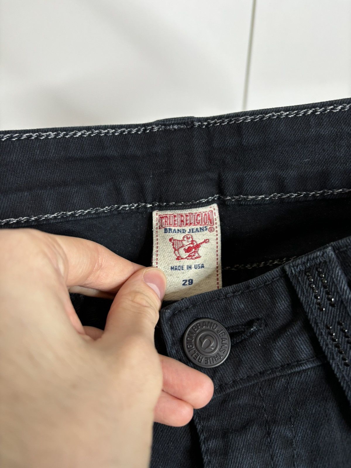 True Religion TRUE RELIGION STRAIGHT BARBWIRE STITCH JEANS 29 Size 29" - 9 Thumbnail