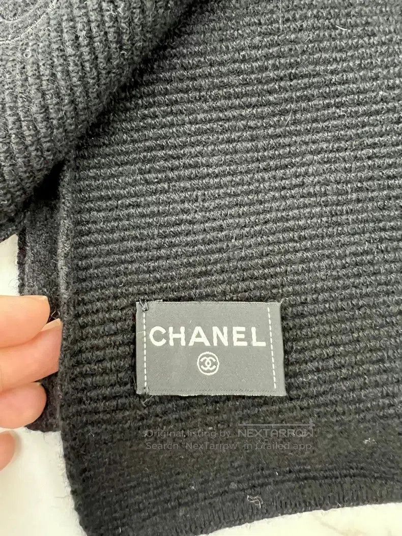 Chanel Chanel Tweed logo full-stitched letter scarf Size ONE SIZE - 3 Thumbnail