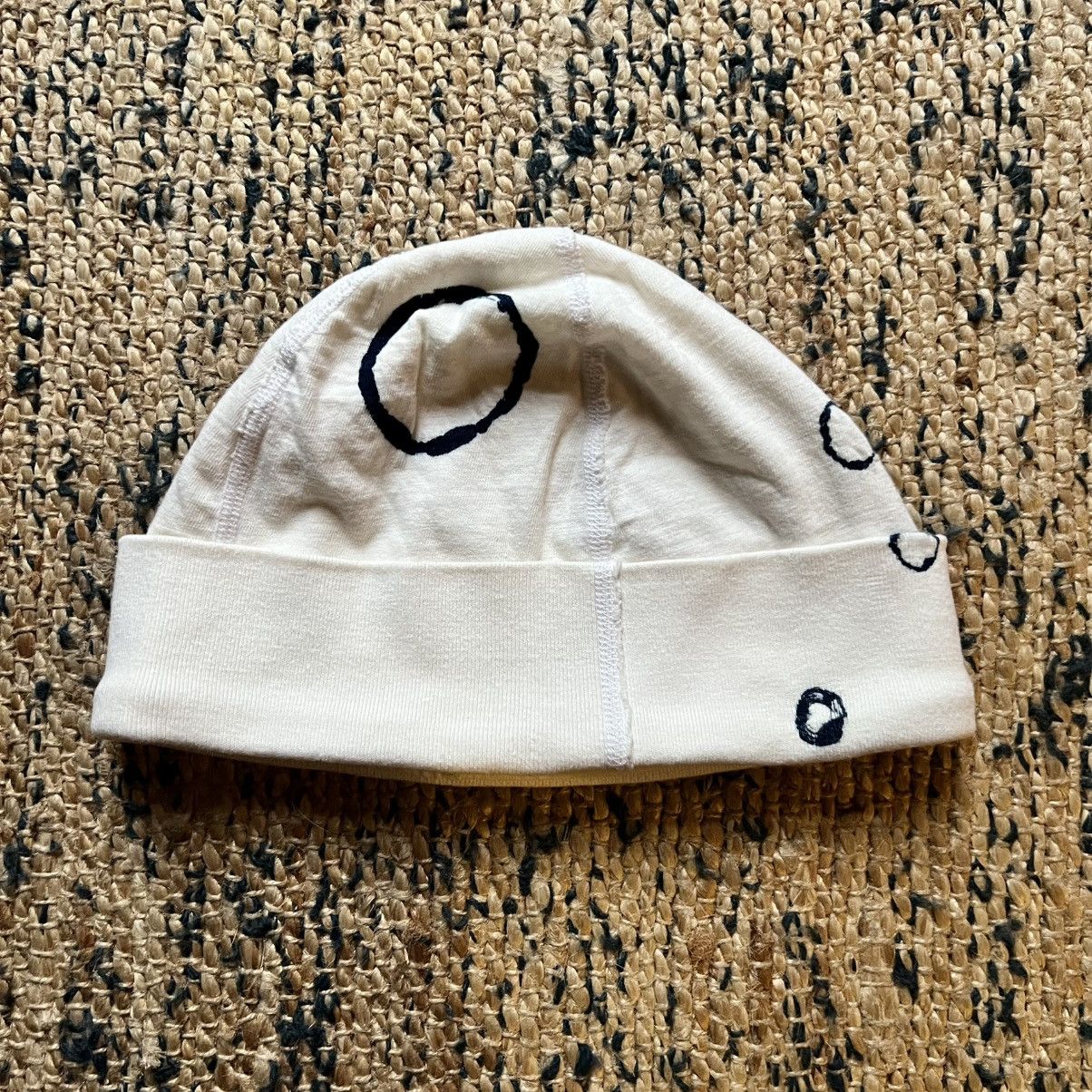 Kapital Kapital White Beanie Cotton Rare Blue Tie Dye One Size Size ONE SIZE - 2 Thumbnail
