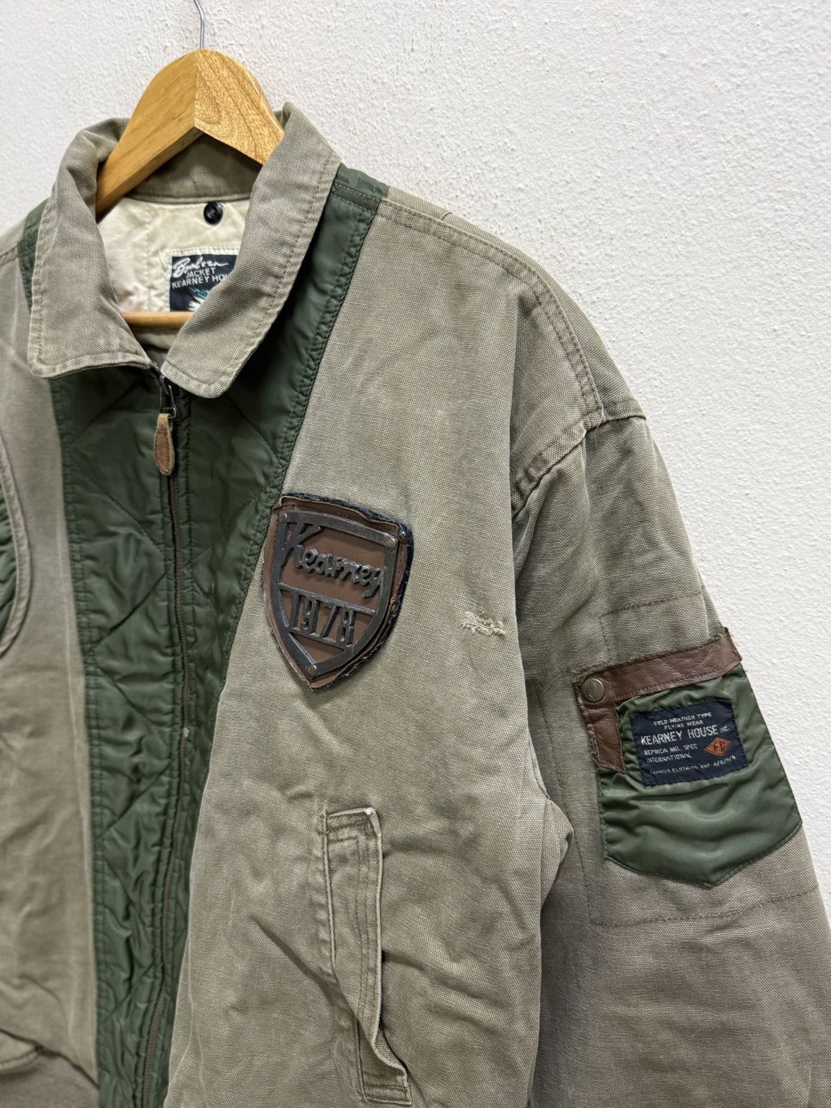 Vintage Kearny House Real old Flight Jacket Replica inspired U.Sarmy Size US L / EU 52-54 / 3 - 20 Thumbnail