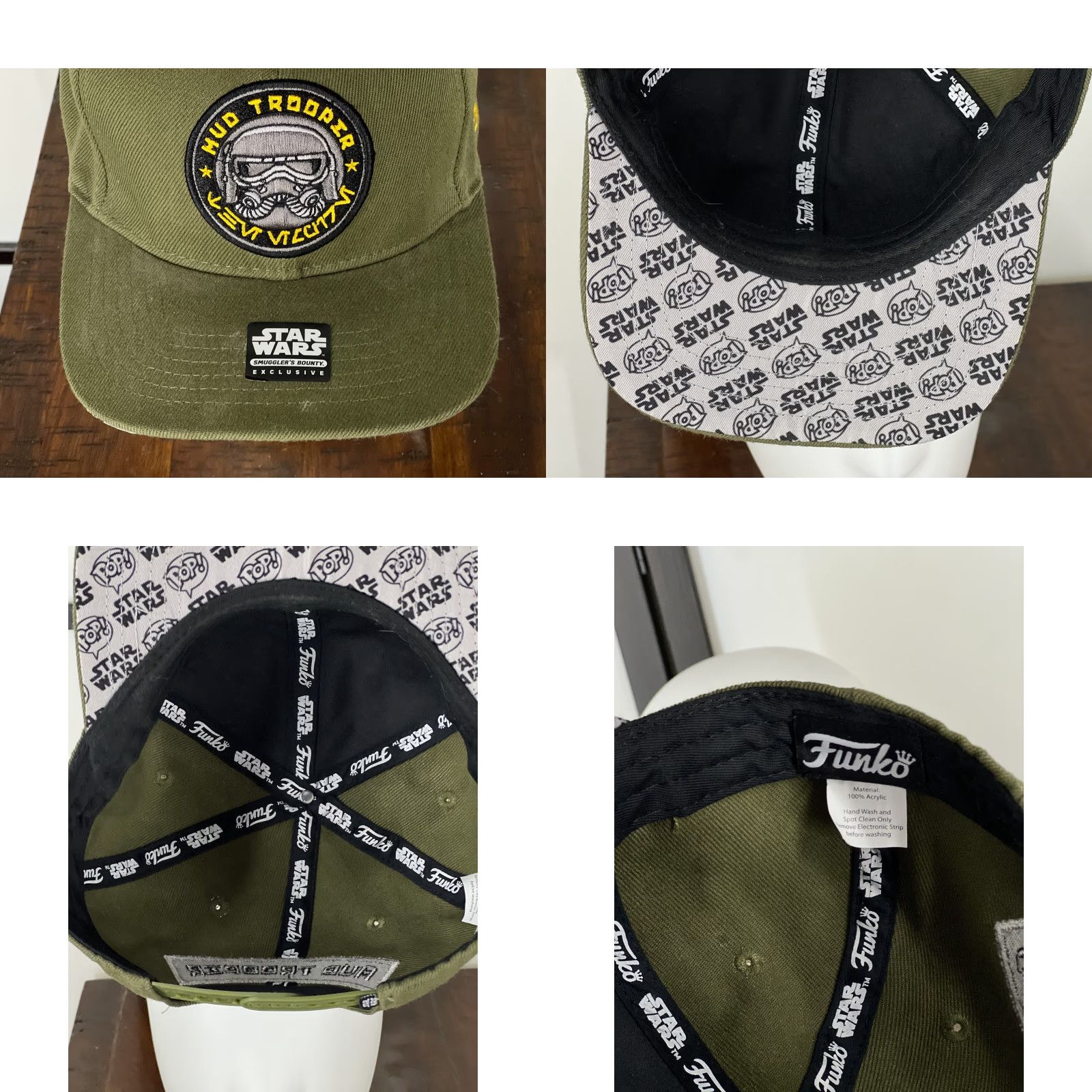 Star Wars Star Wars Hat Cap Adjustable One Size Adult Green Baseball Cap Mens Star Wars Theme Shoes? Size ONE SIZE - 8 Thumbnail