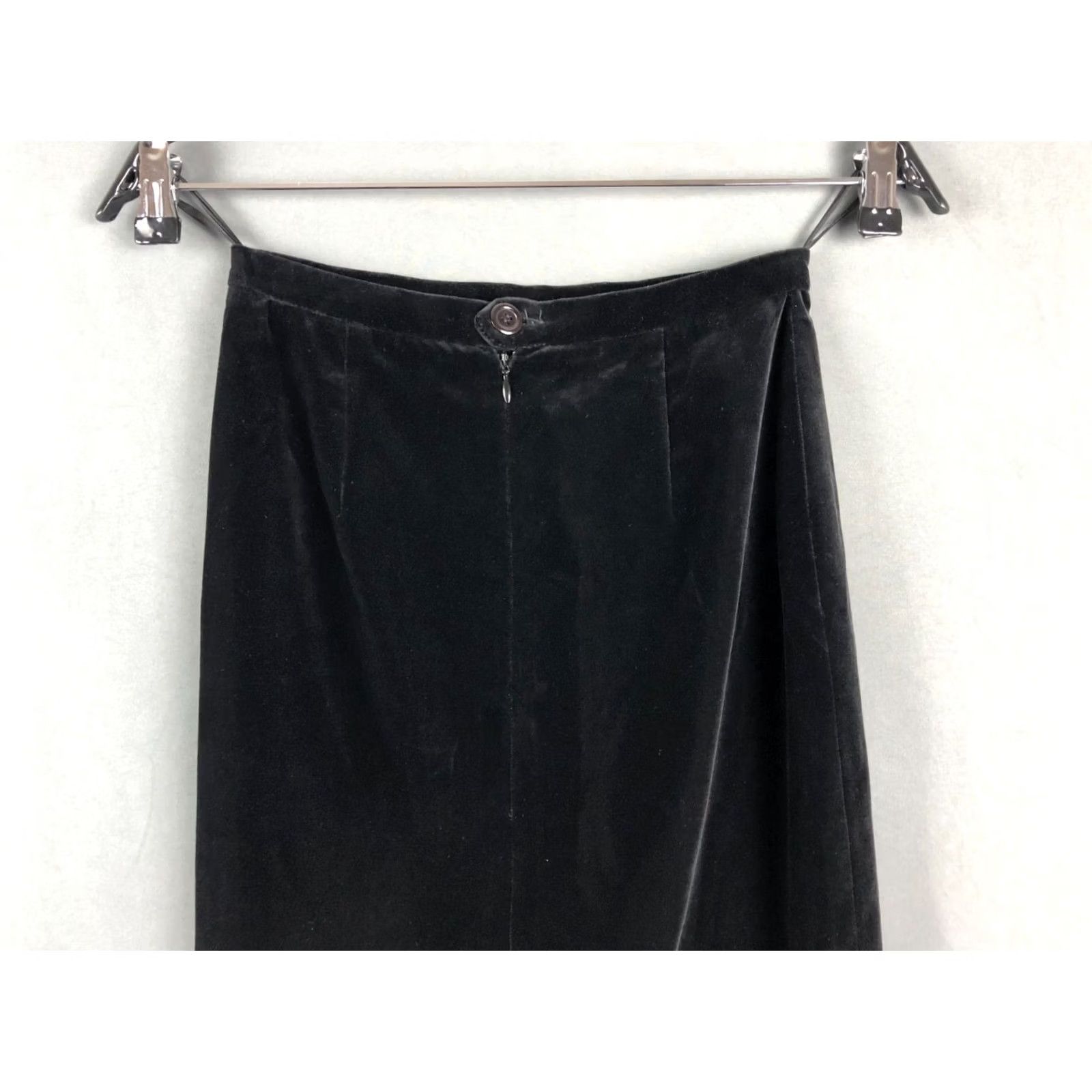 Karl Lagerfeld Karl Lagerfeld Skirt Women Size 36 Velvet Cotton Mini Black Size 25" / US 0 / IT 36 - 4 Thumbnail