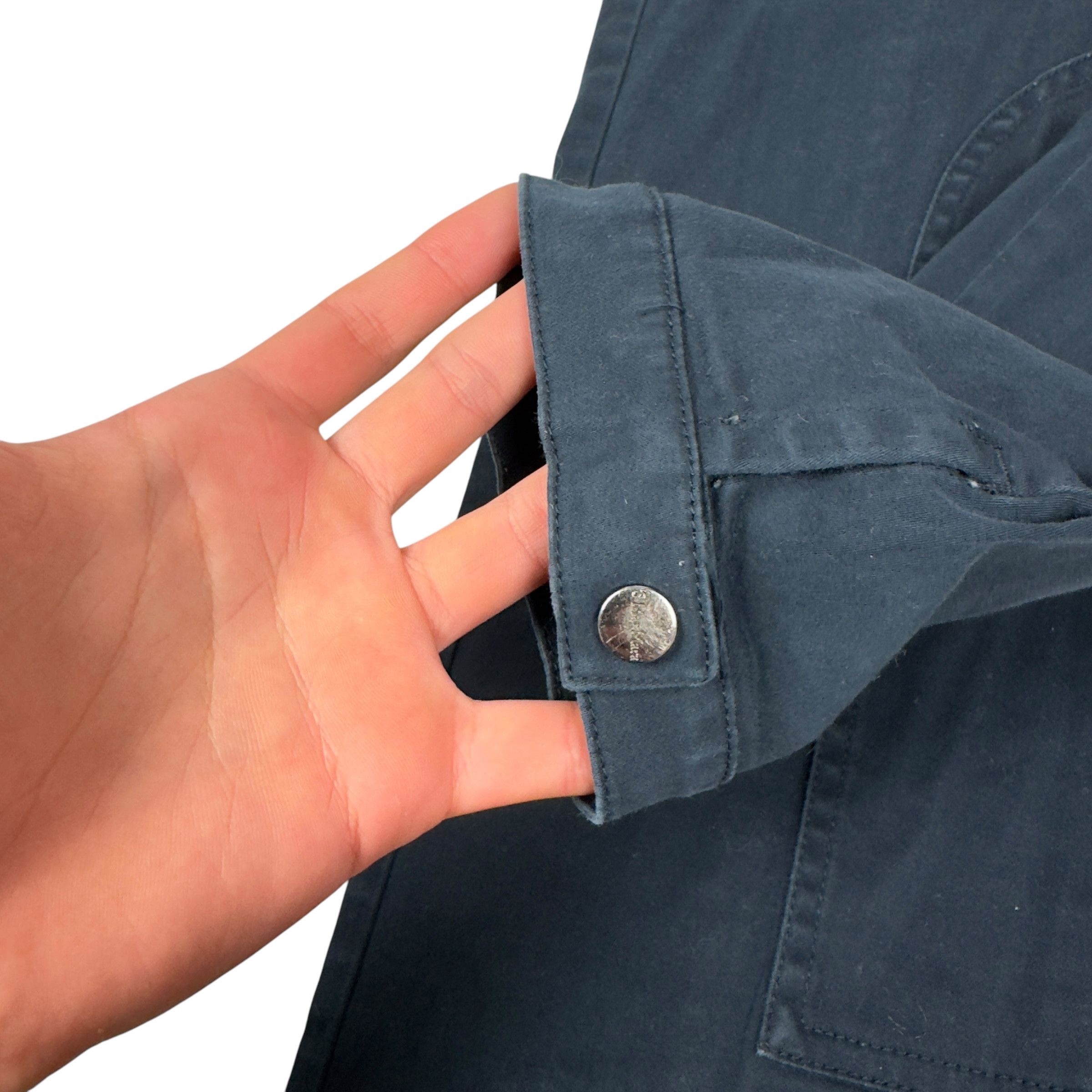 Vintage Max Mara Men's Blue Cotton Stretch Button Fly Chino Pants Size US 32 / EU 48 - 2 Thumbnail