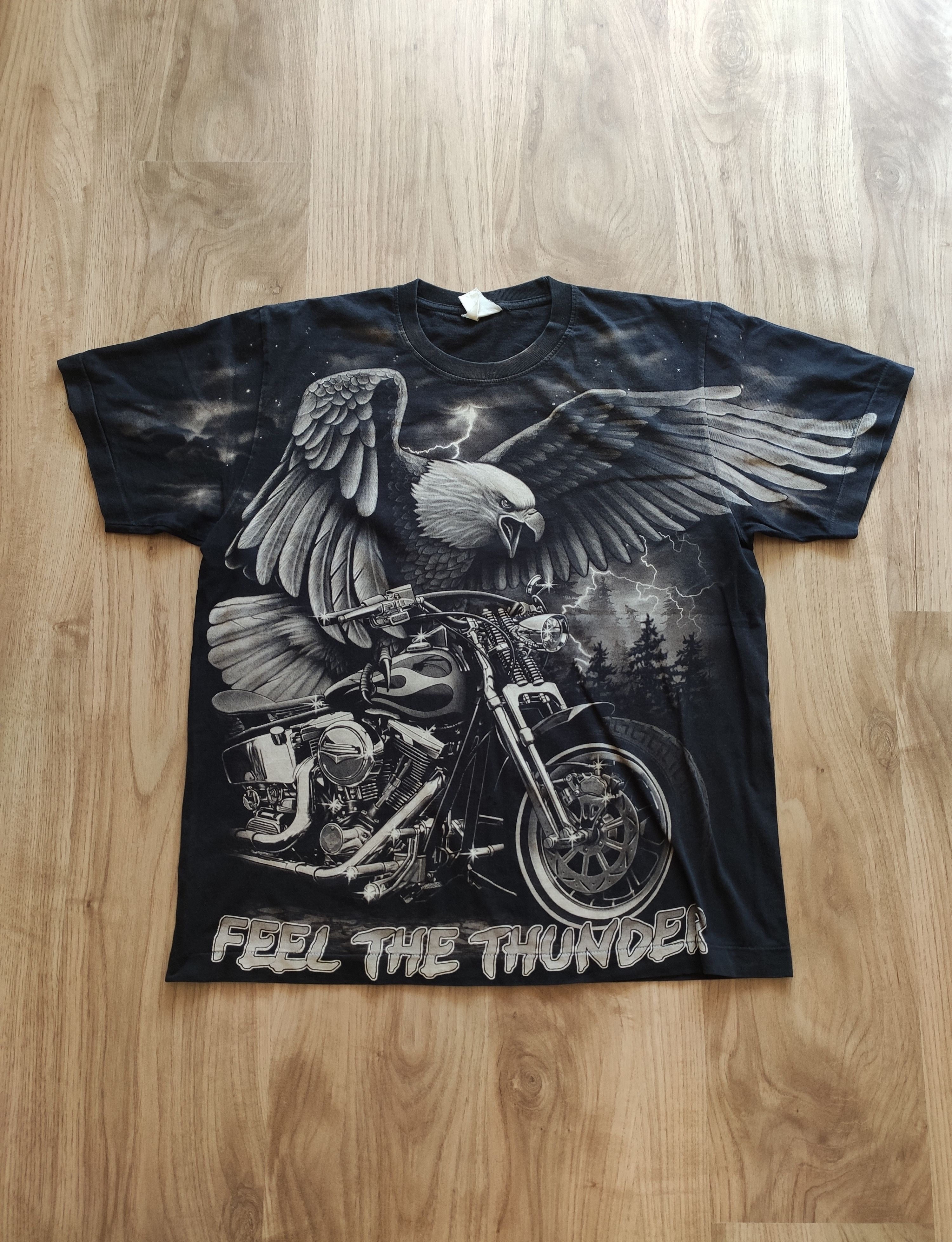 Vintage Vintage Eagle thunder racing t-shirt 90s usa harley Size US M / EU 48-50 / 2 - 1 Thumbnail
