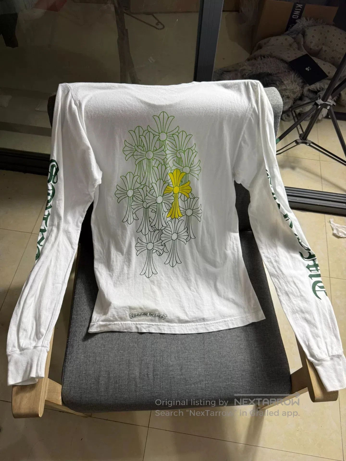 Chrome Hearts White Long Sleeve Top.