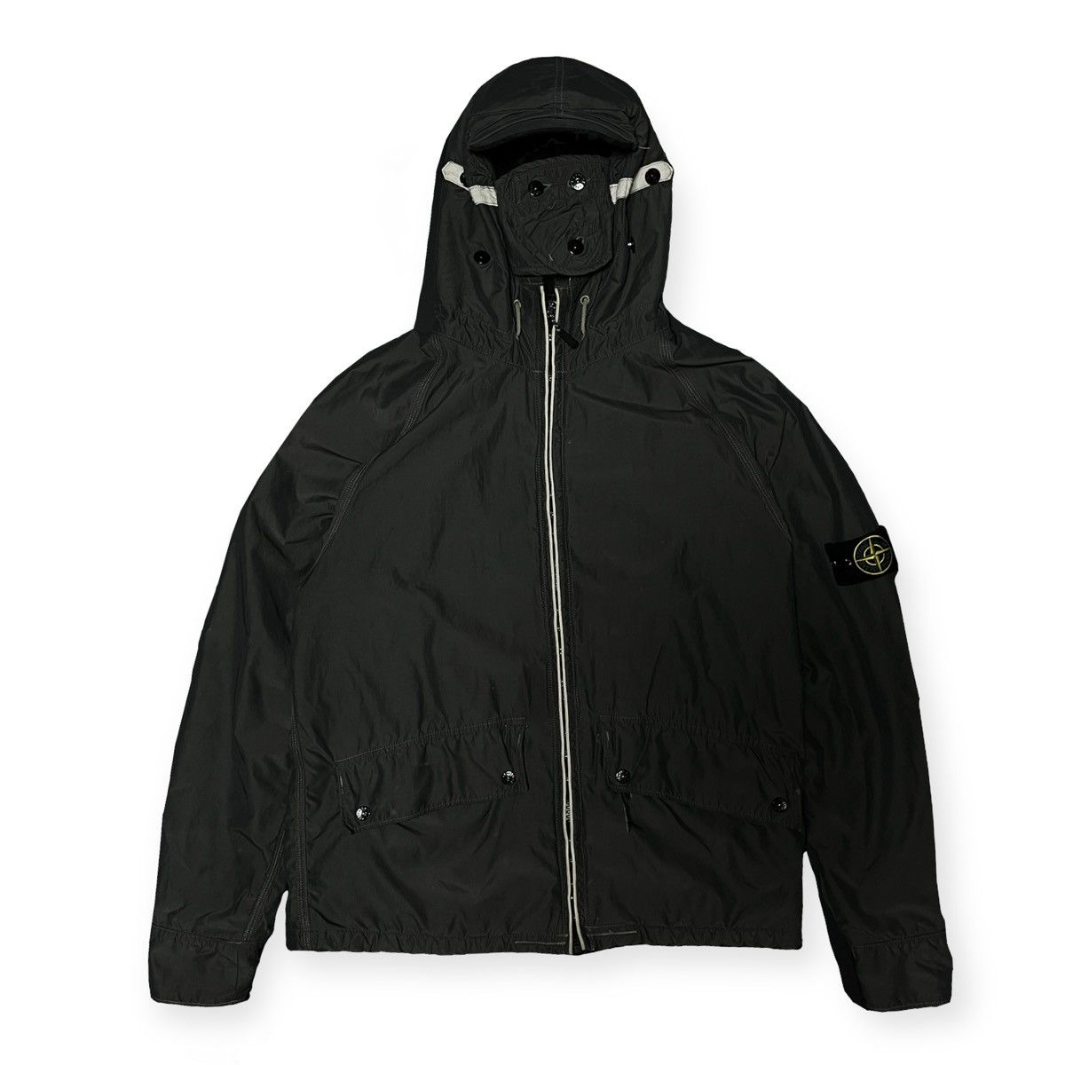 image of Stone Island “Grey Riot Hood Sniper Jacket”, Men's (Size Large)
