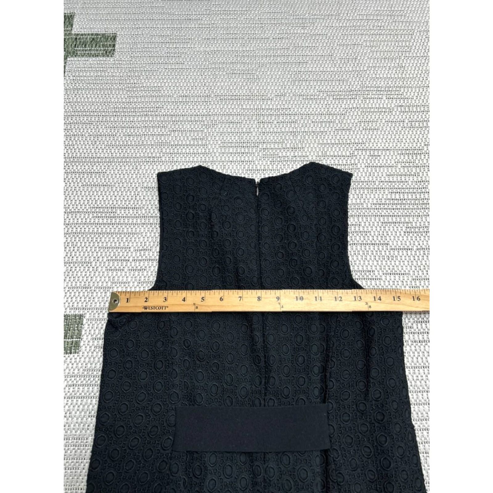 Theory Theory Shirt Womens 6 Black Cotton Lace Gwideen Eyelet Zip Back Shift Dress Size M / US 6-8 / IT 42-44 - 4 Thumbnail